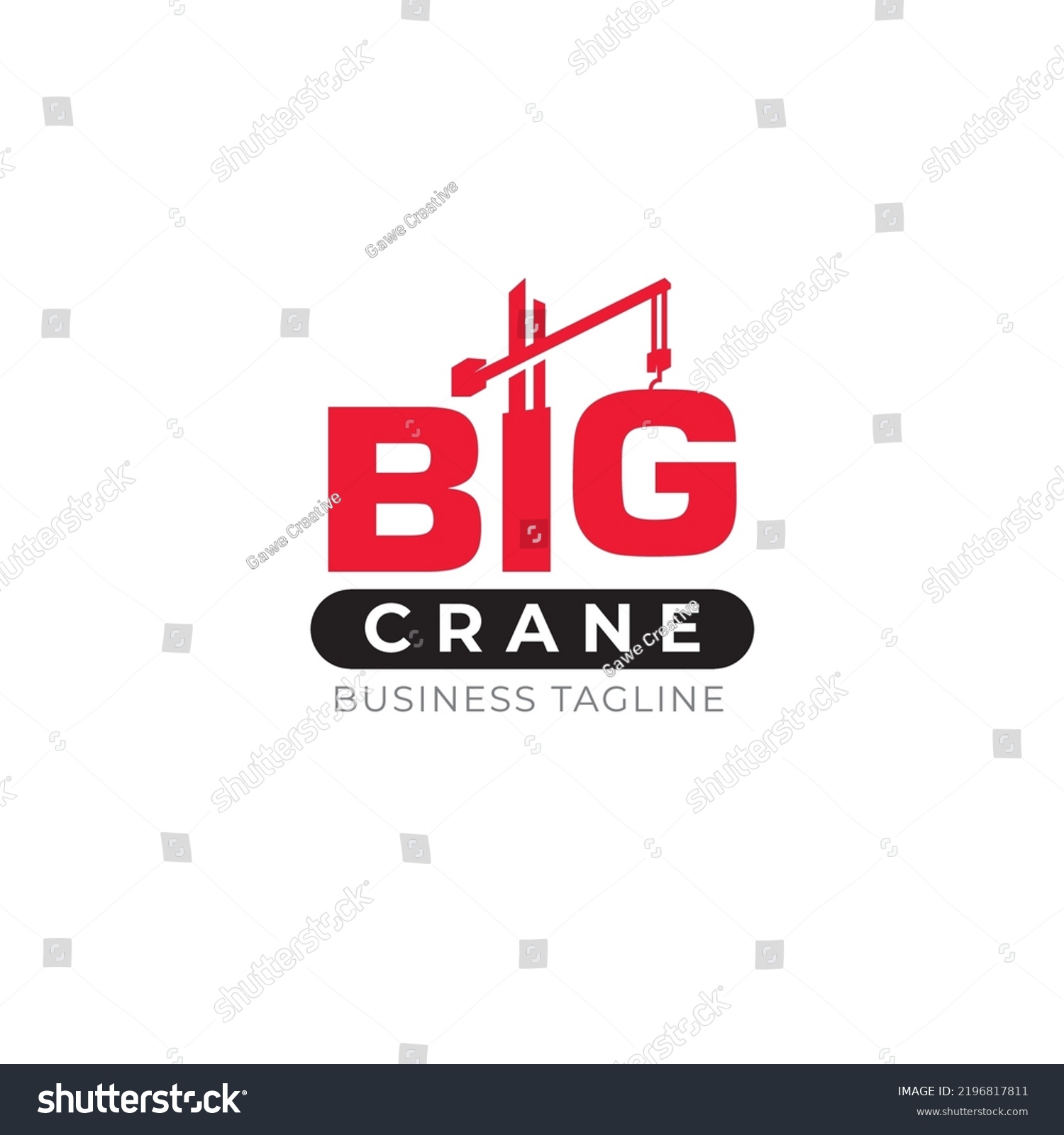 Big Crane Logo Design Concept Stock Vector (Royalty Free) 2196817811 ...