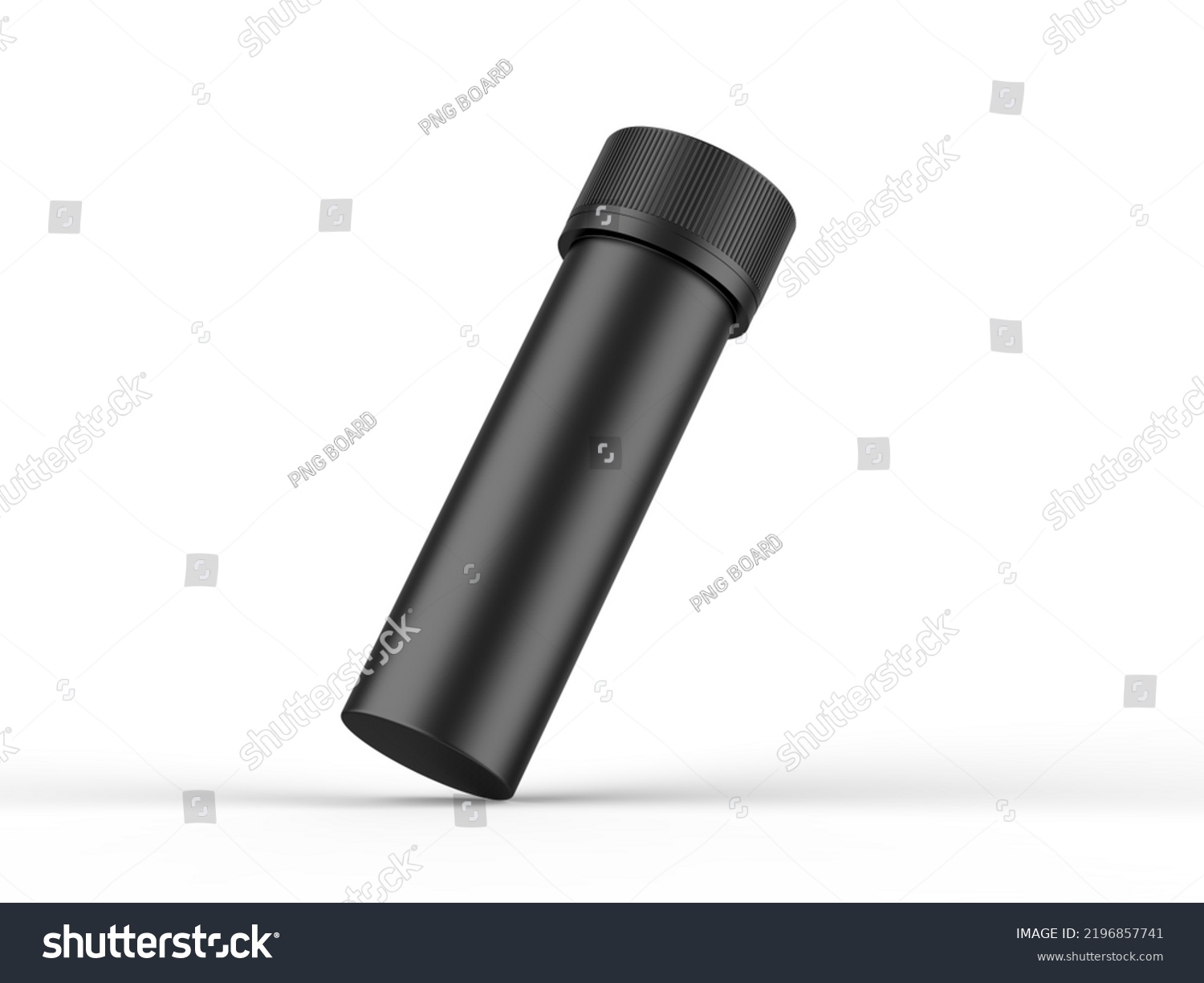 Black Plastic Effervescent Tablets Tube Mockup Stock Illustration