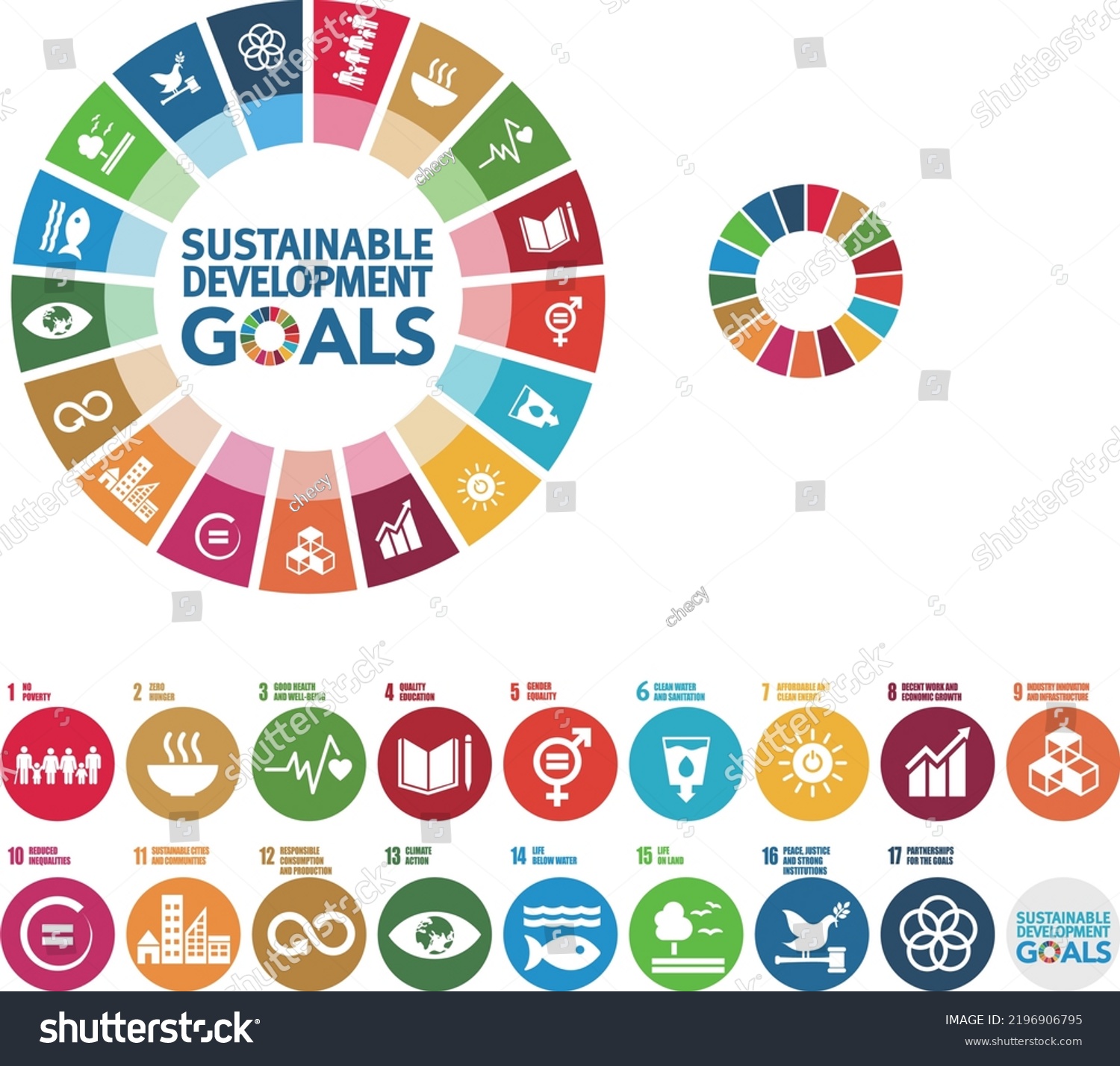 Goal Addressing Global Poverty Realizing Sustainable Stock Vector ...