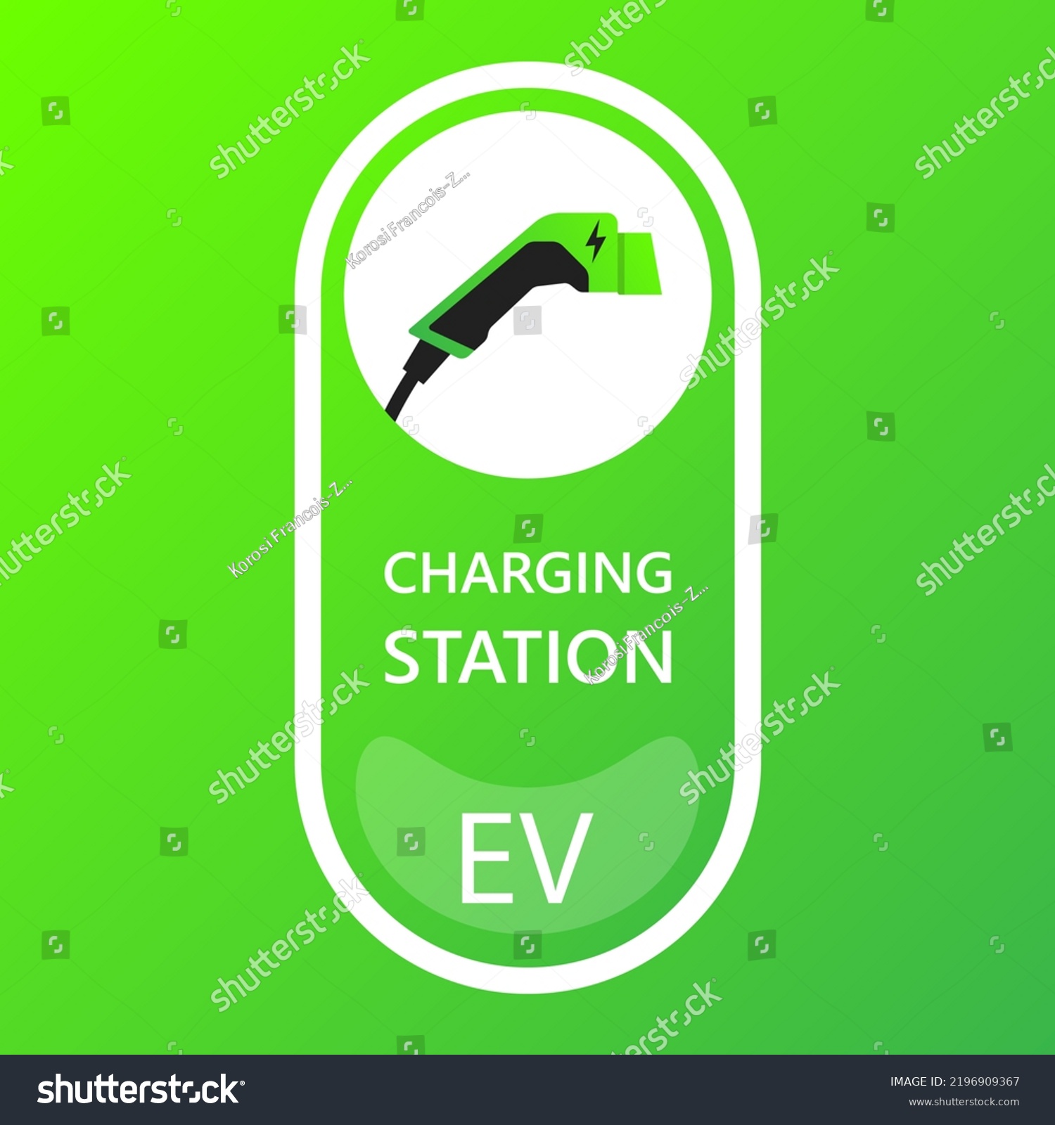 Green Eco Electric Fuel Pump Icon Stock Illustration 2196909367 ...