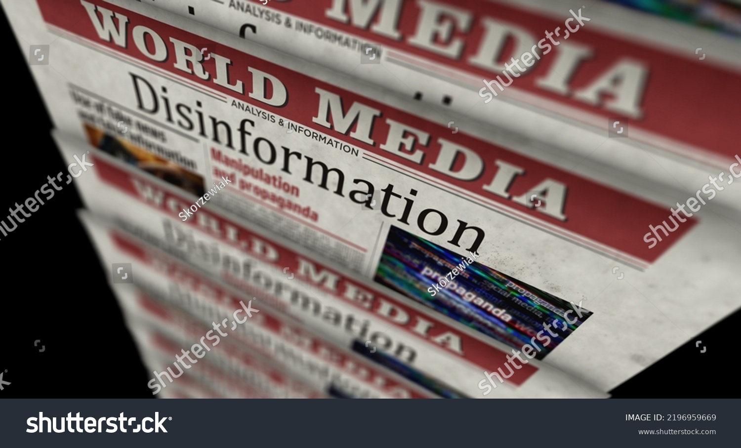 Disinformation Fake News Manipulation Propaganda Newspaper Stock ...