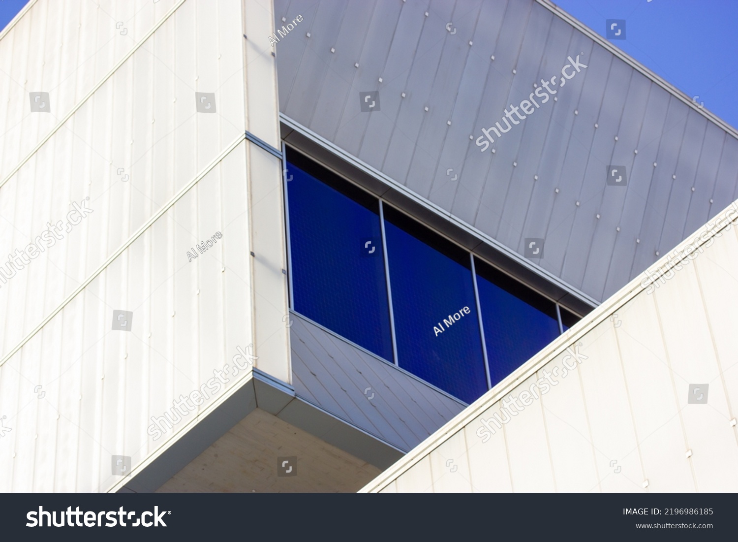 Modern Office Building Corner House Window Stock Photo 2196986185 ...