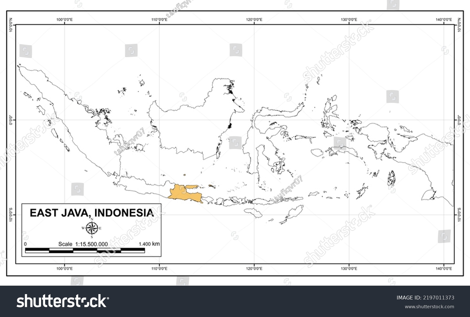 Insert Peta Provinsi Jawa Timur Indonesia Stock Illustration Shutterstock