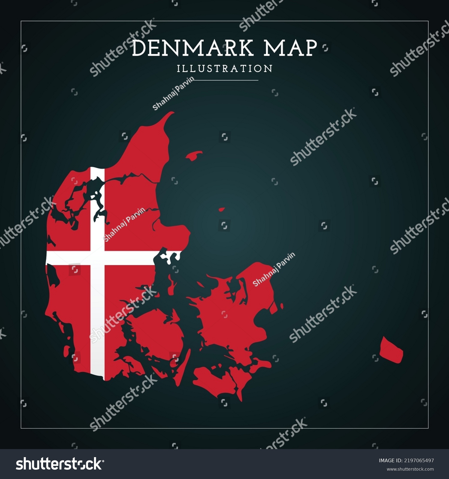 3d Denmark Map Vector Illustration Stock Vector (Royalty Free ...