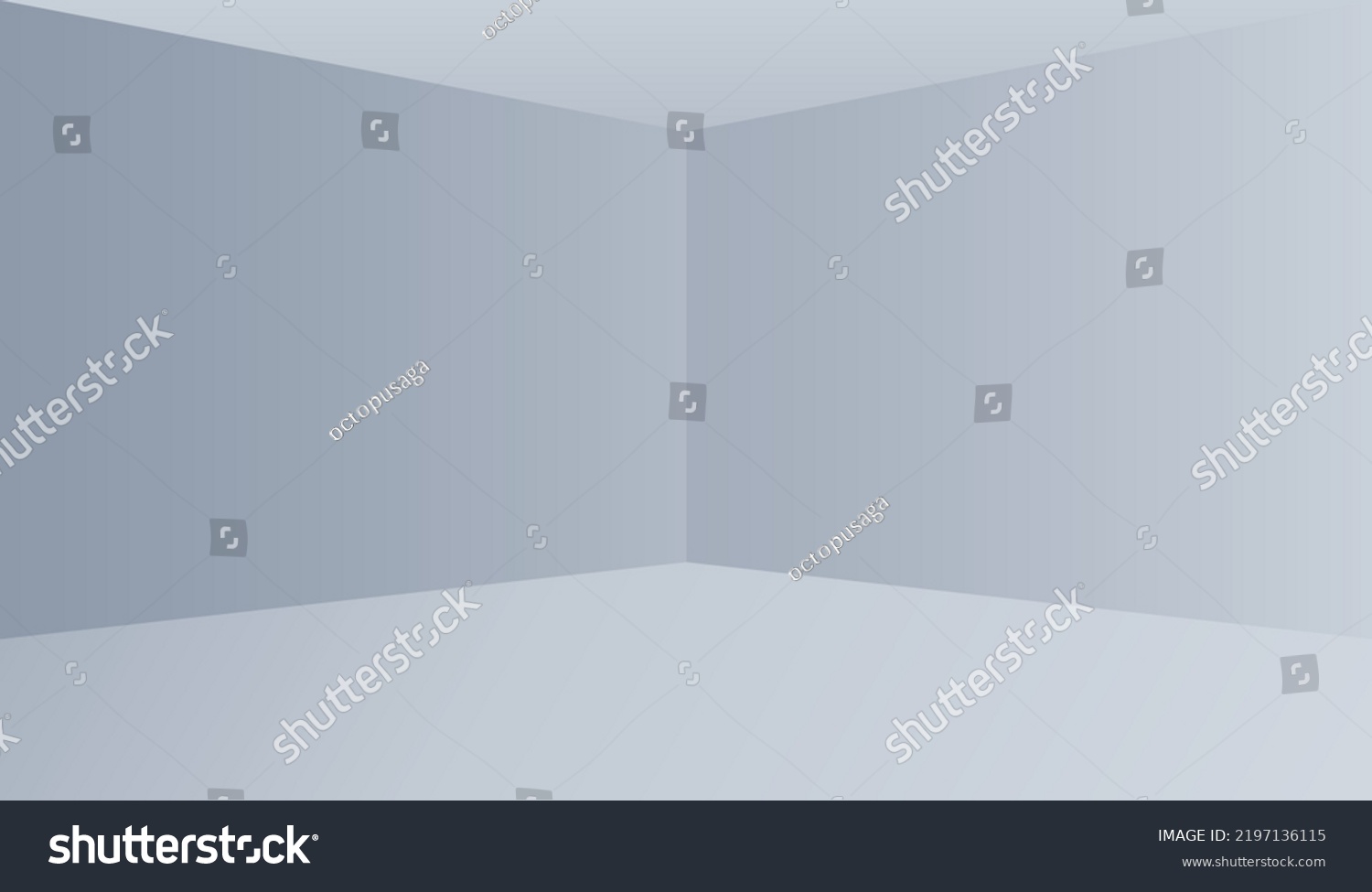 Blank Empty Room Interior Corner White Stock Vector (Royalty Free ...