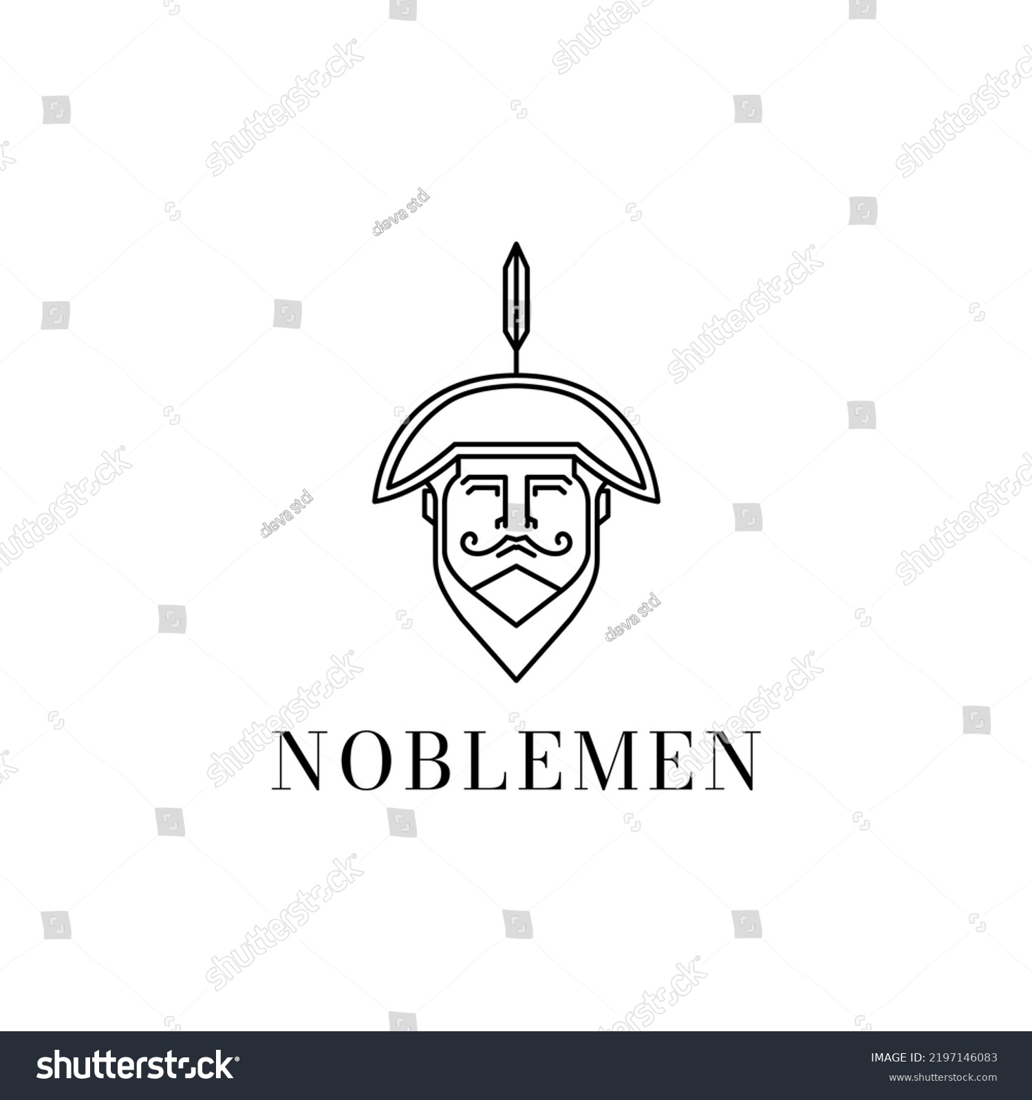 Face Bearded Nobleman Logo Design Stock Vector (Royalty Free ...