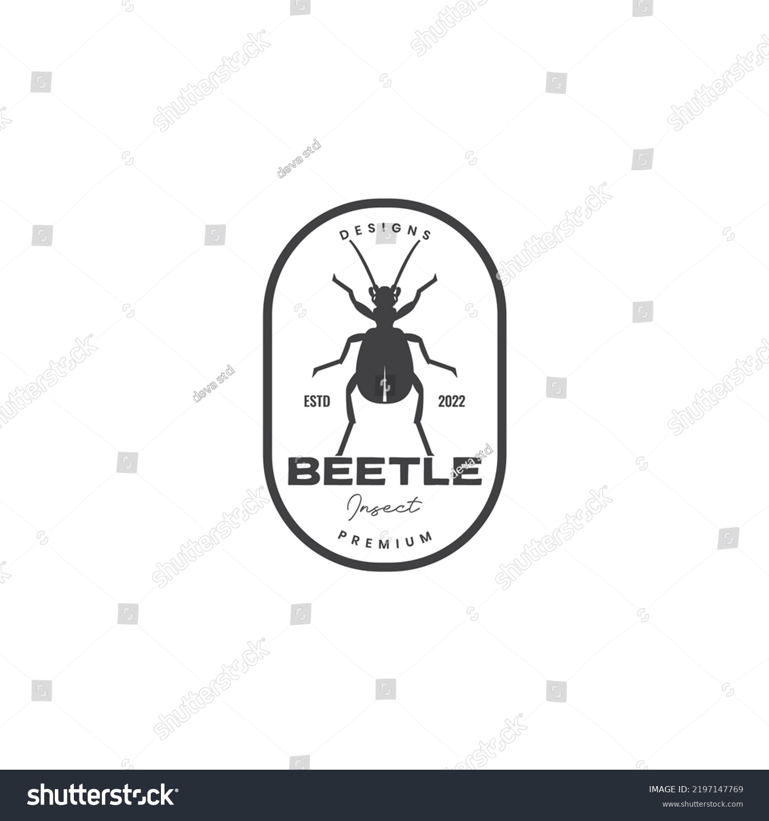 Insect Lice Logo Design Badge Stock Vector (Royalty Free) 2197147769 ...