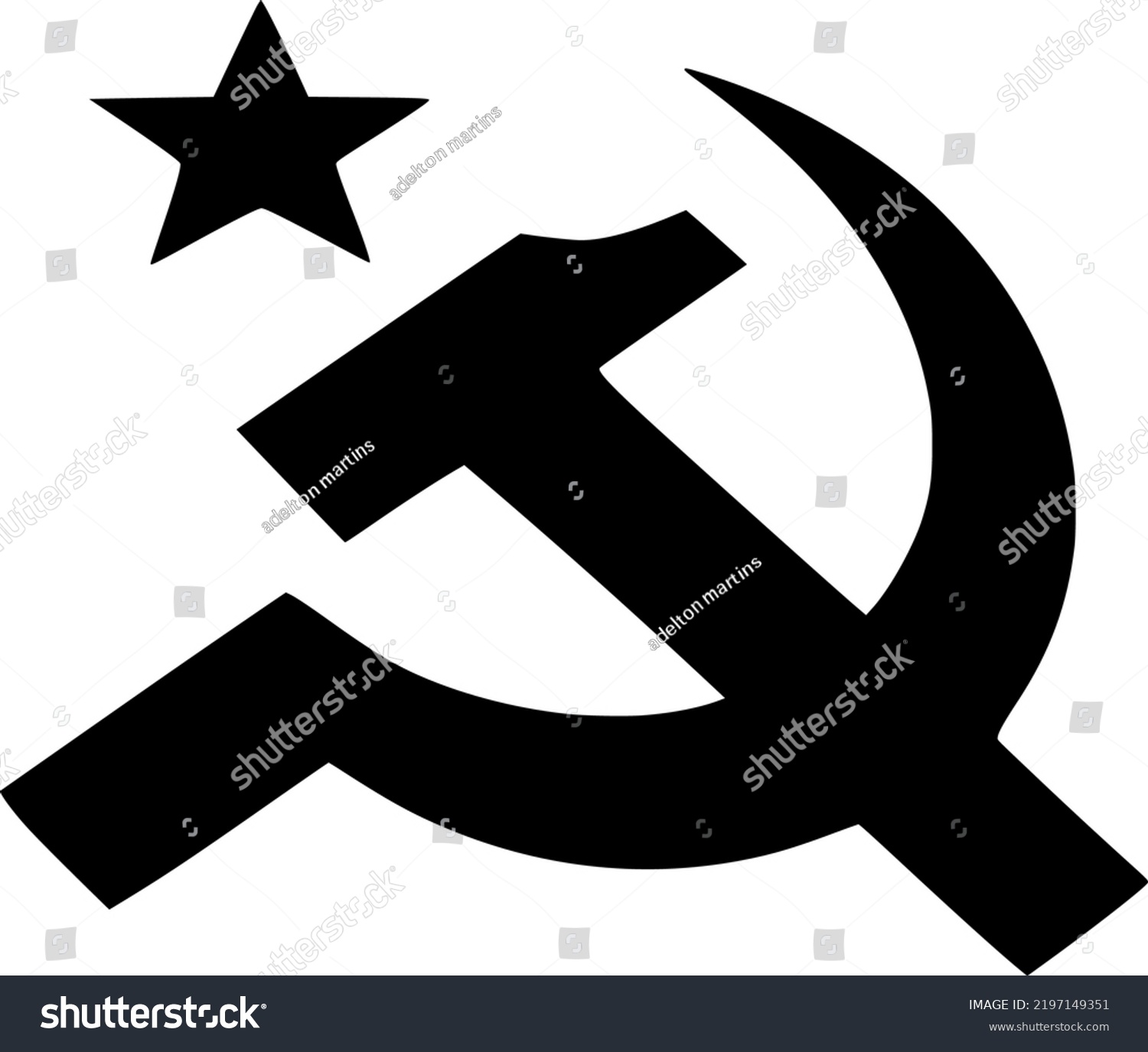 Hammer Sickle Soviet Badge Stock Vector (Royalty Free) 2197149351 ...