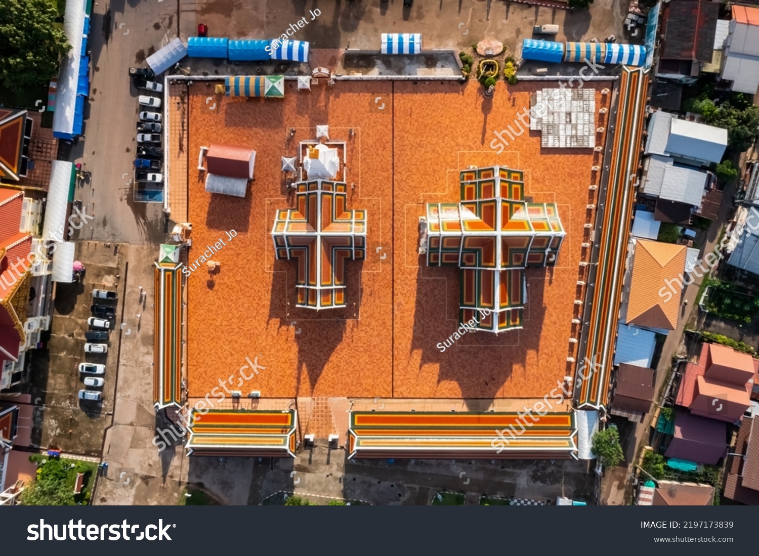 High Angle Top View Phra That Stock Photo 2197173839 | Shutterstock