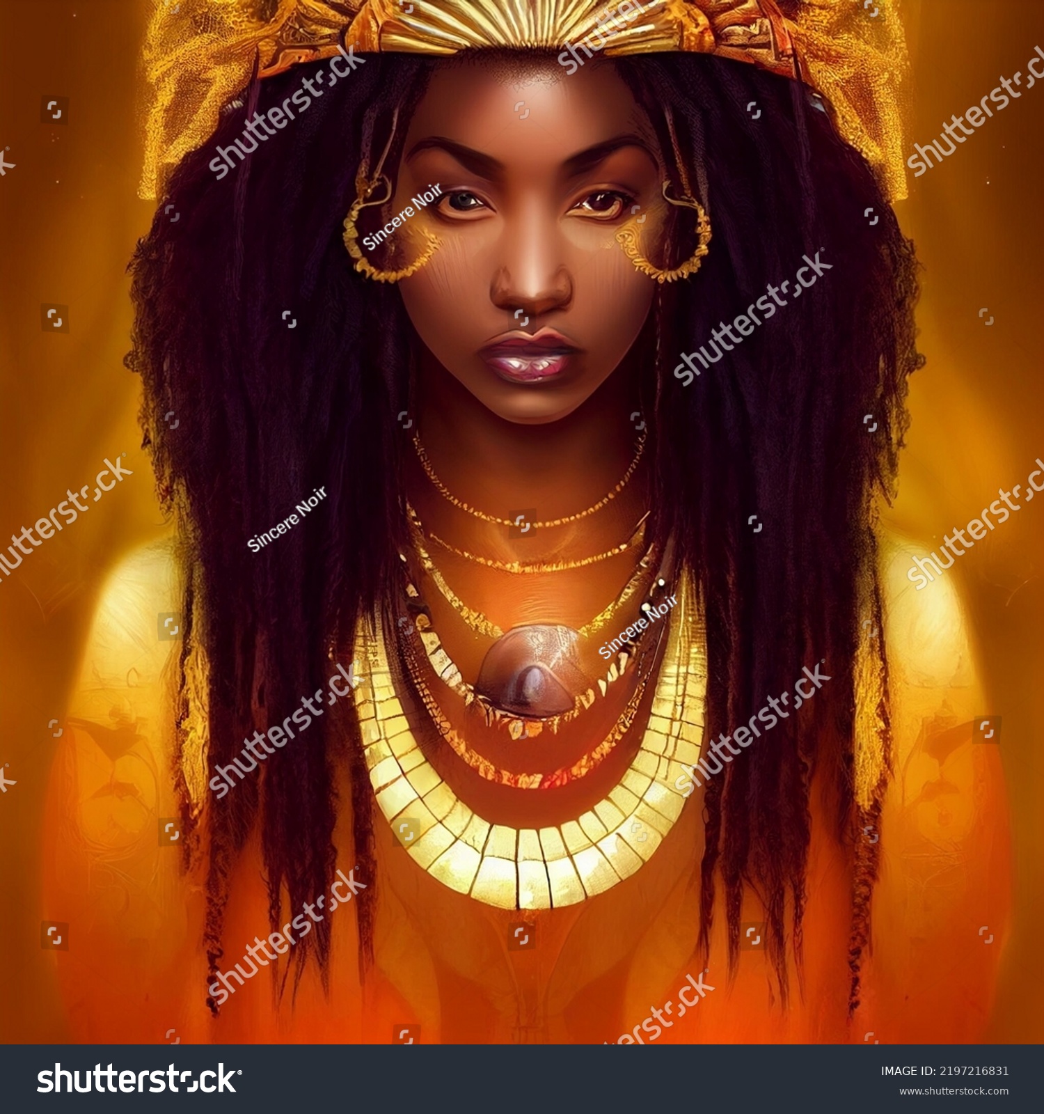 Goddess Black Goddess Queen Royalty Stock Illustration 2197216831 | Shutterstock