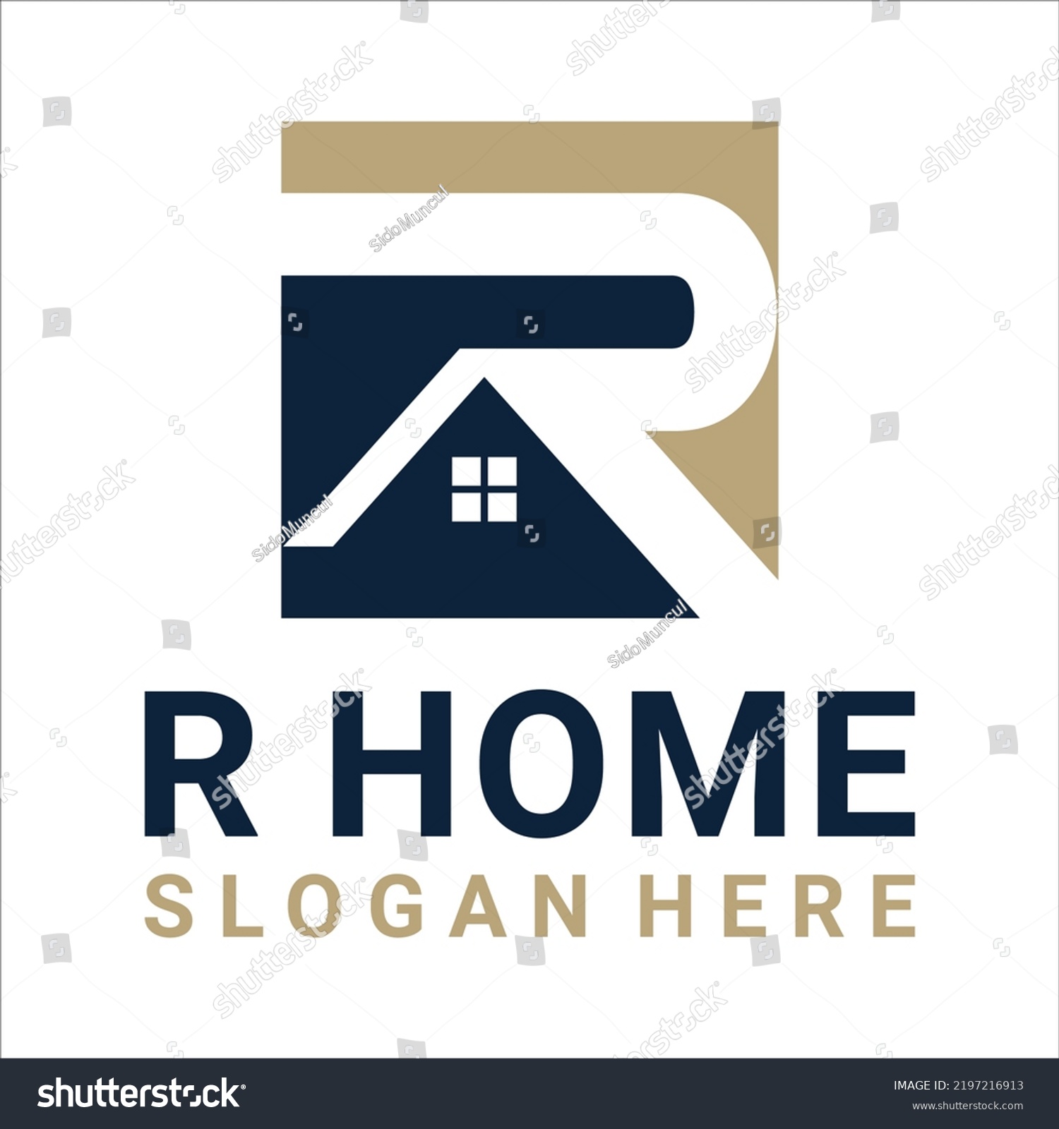 Letter R Home Logo Design Stock Vector Royalty Free 2197216913