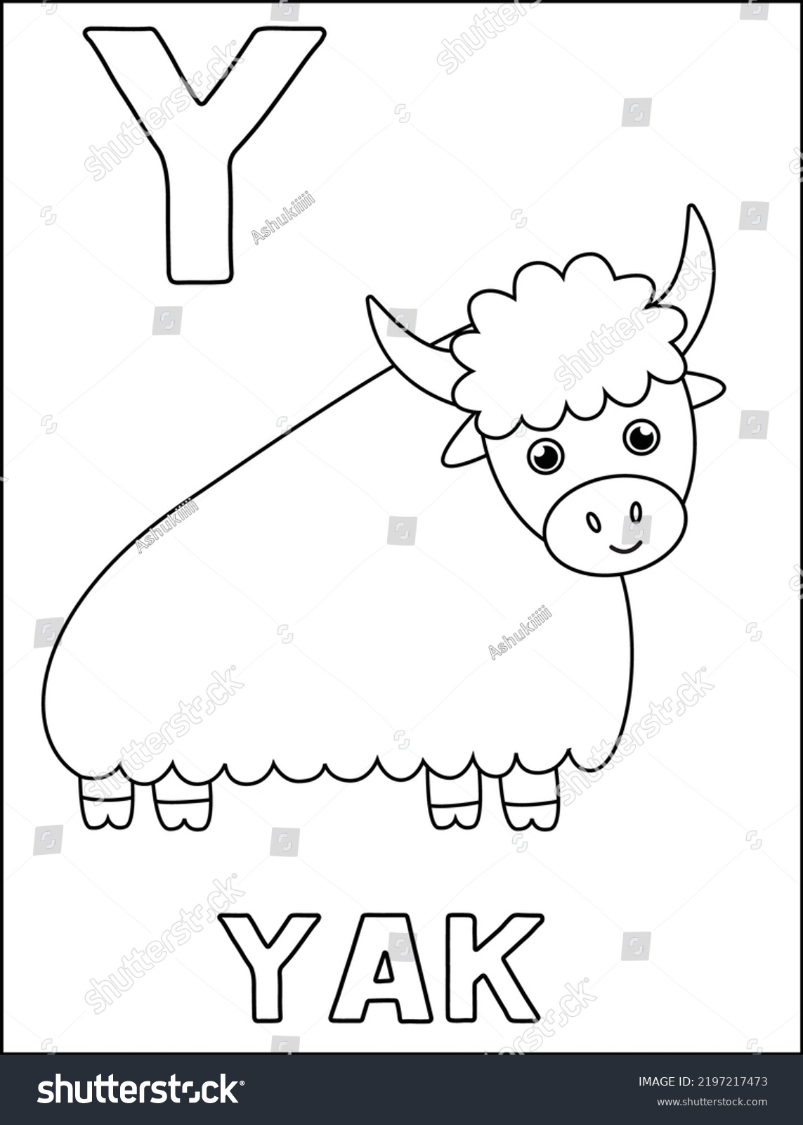 Cute Alphabet Coloring Page Letter Kids Stock Vector (Royalty Free ...