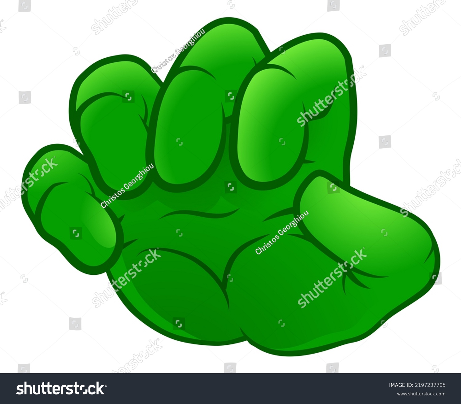 Illustration Monster Claw Cartoon Hand Stock Illustration 2197237705 