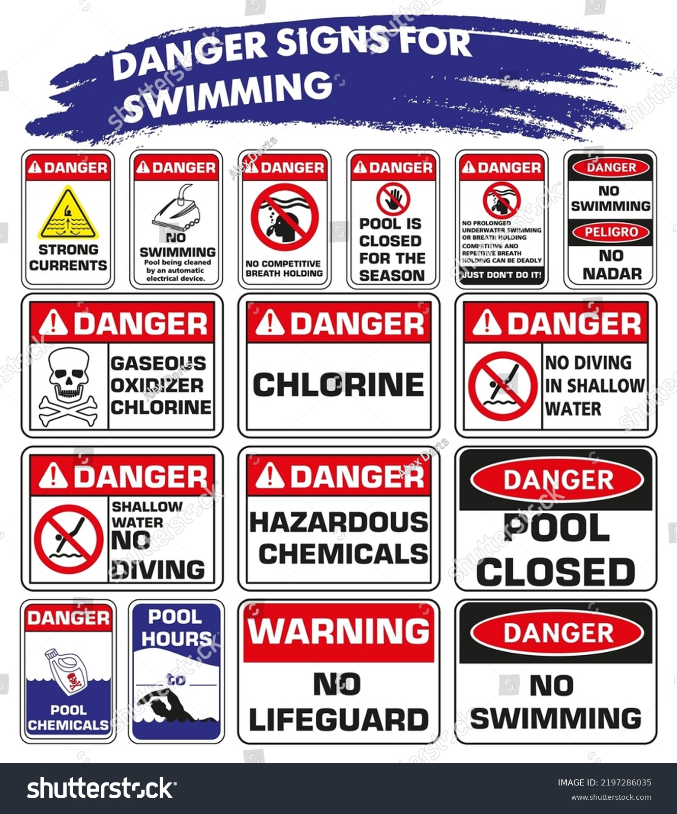 Pool Rules Cautions Poster Vector Illustration Stock Vector (Royalty ...