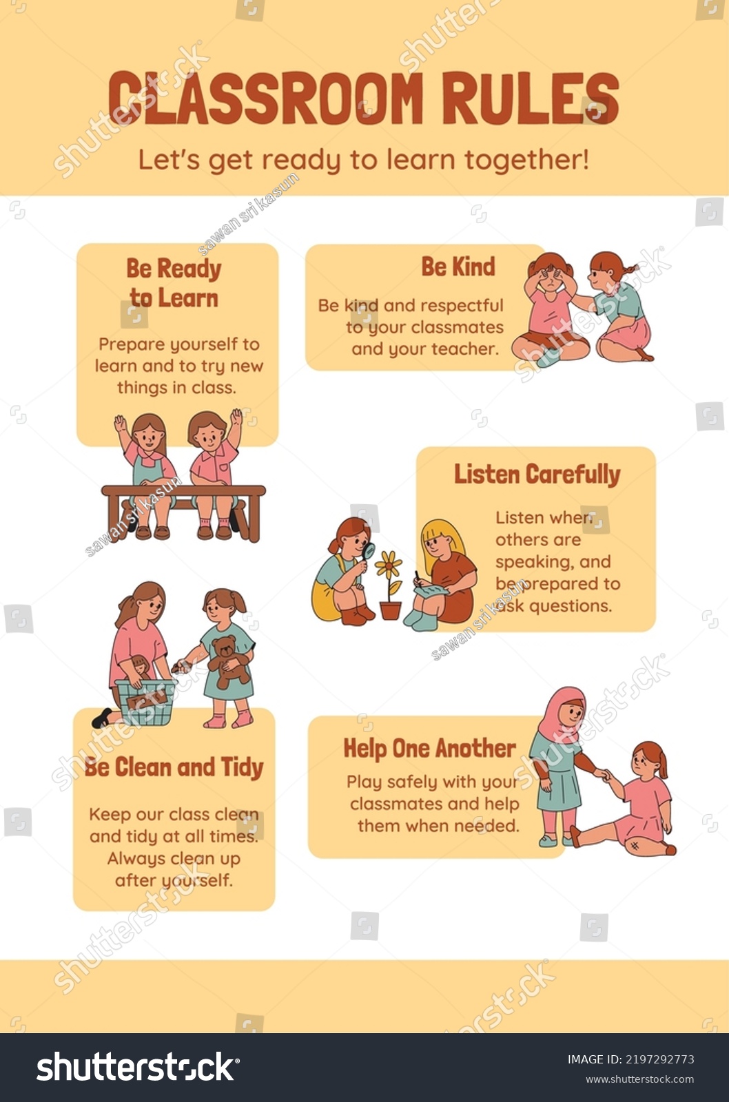 Blue Illustrated Classroom Rules Poster In 2022 Classroom Rules Riset Images 0358