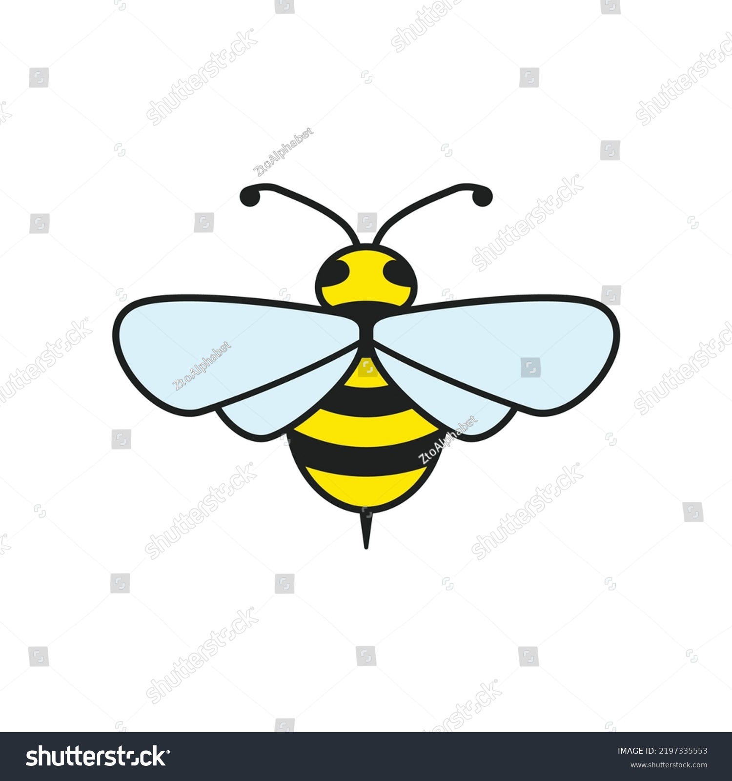 Insect Apis Vector Cute Bees Mascot Stock Vector (Royalty Free ...