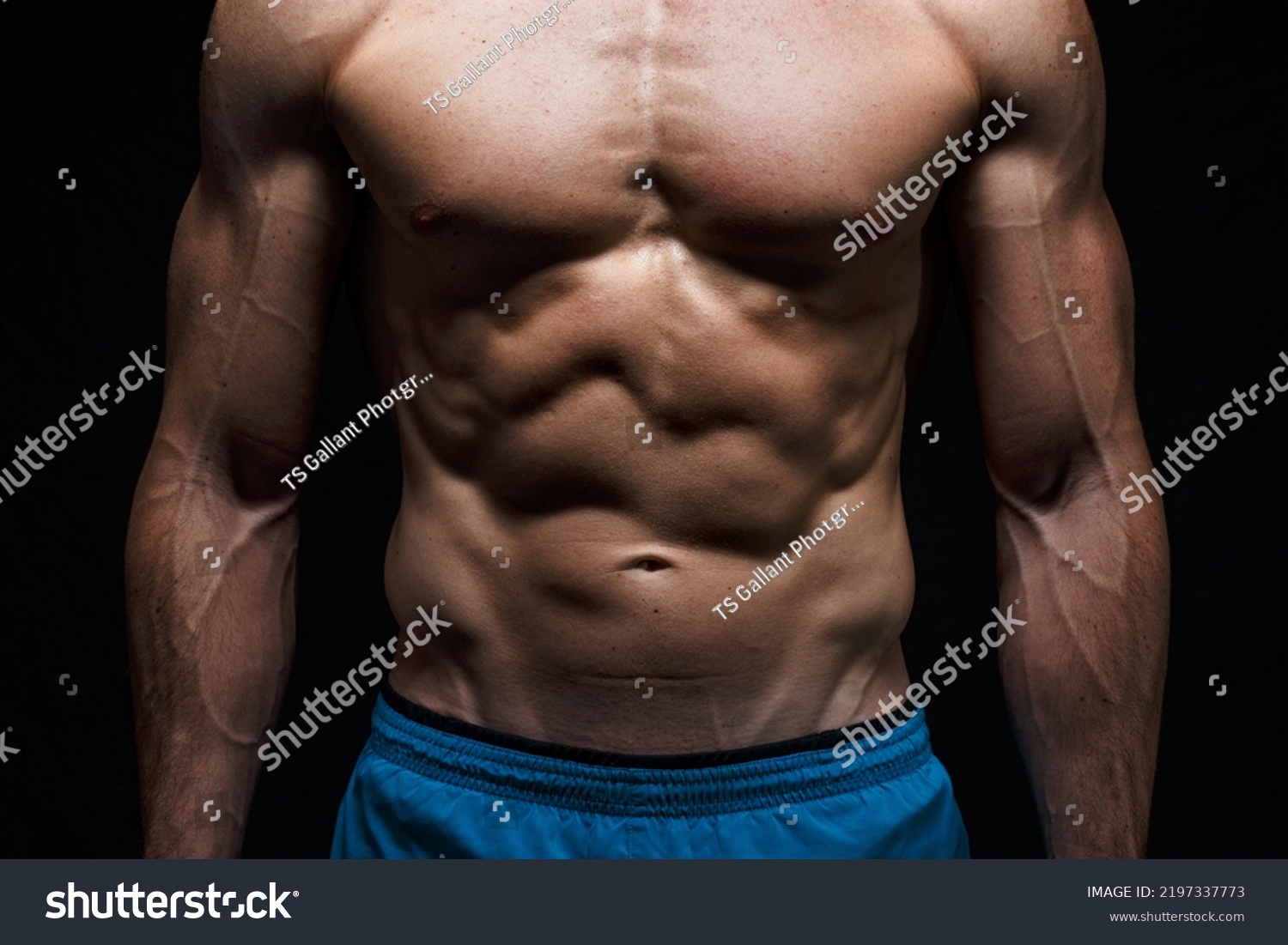Well Defined Muscles Due Working Out Stock Photo 2197337773 Shutterstock