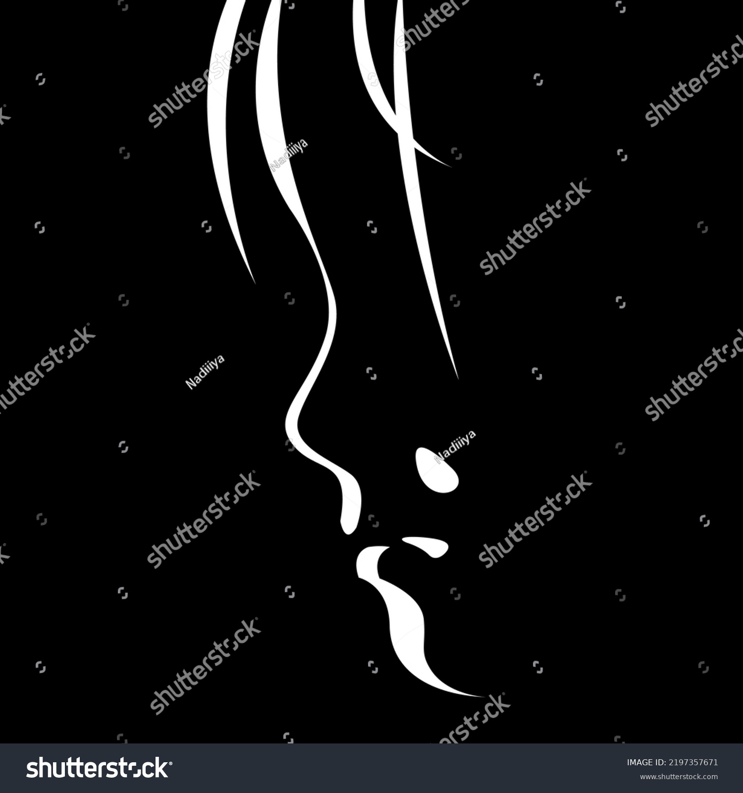 Vector Black White Light Shadow Illustration Stock Vector (Royalty Free