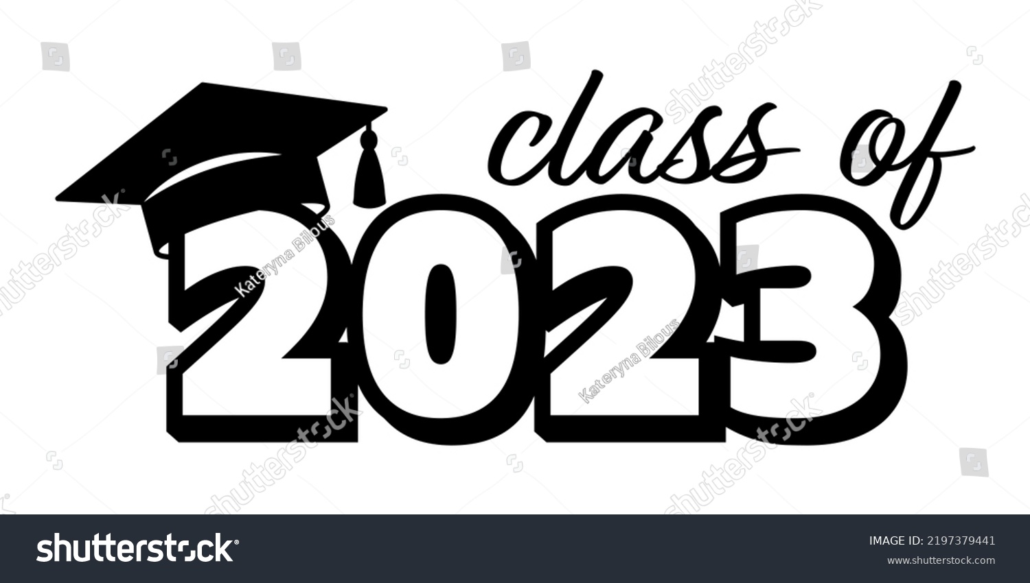 Class 2023 Graduation Cap Stock Vector (Royalty Free) 2197379441 ...