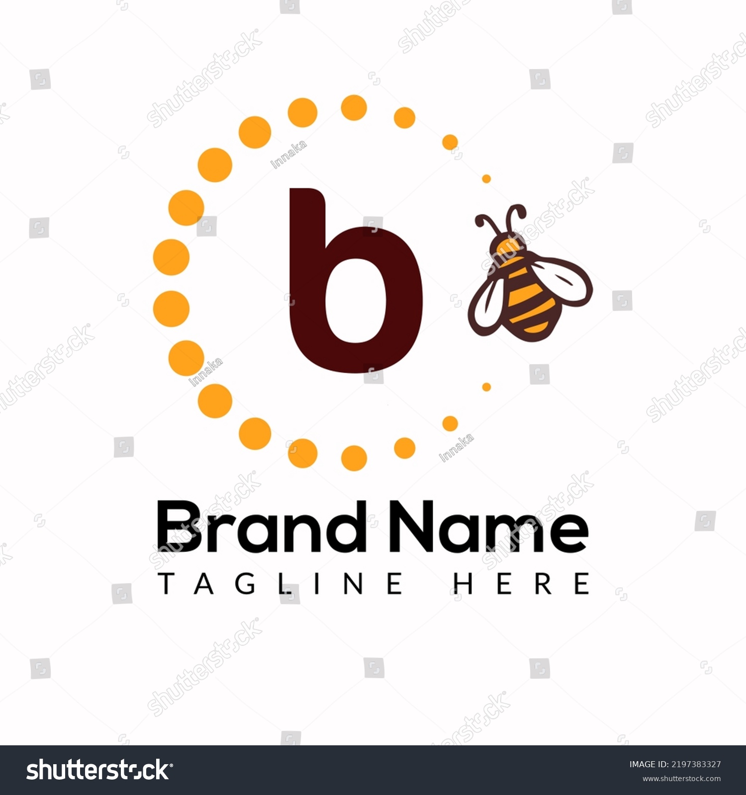 Bee Template On B Letter Bee Stock Vector (Royalty Free) 2197383327 ...