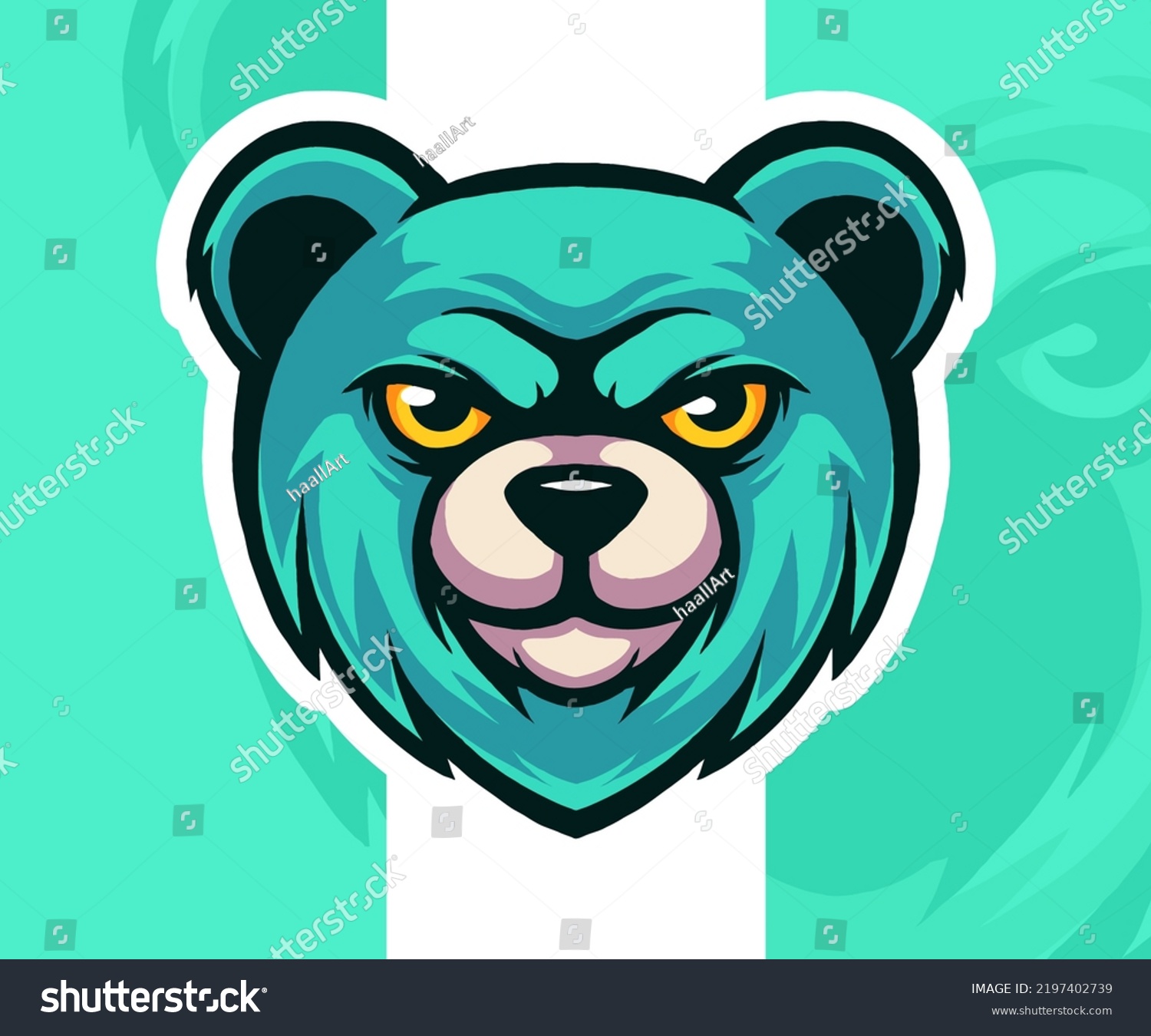 Bear Mascot Logo Vector Illustration Stock Vector (Royalty Free ...