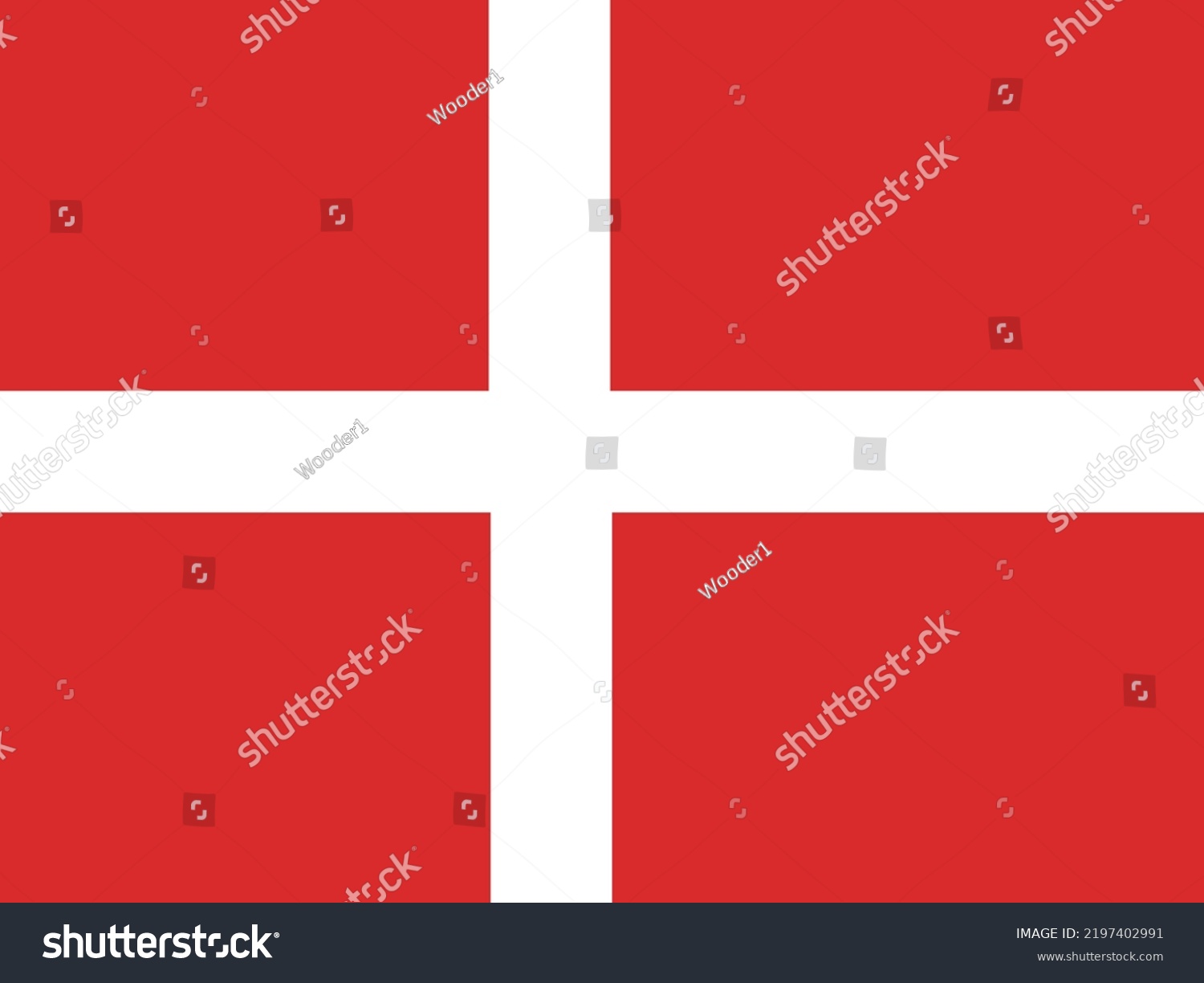 Danish Flag Danske Flag Dannebrog Vector Stock Vector (Royalty Free ...