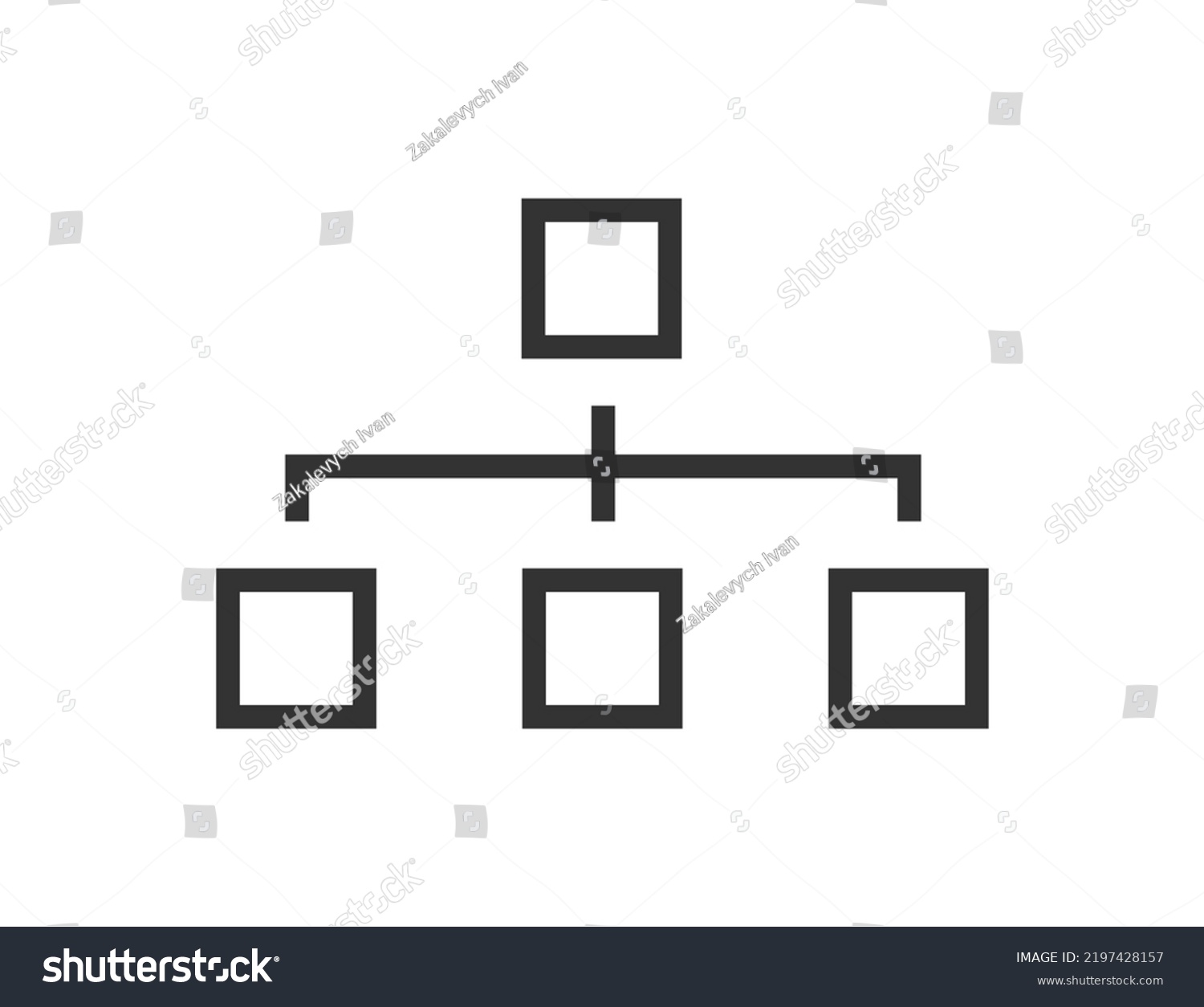 Organization Chart Icon Flowchart Illustration Symbol Stock Vector ...