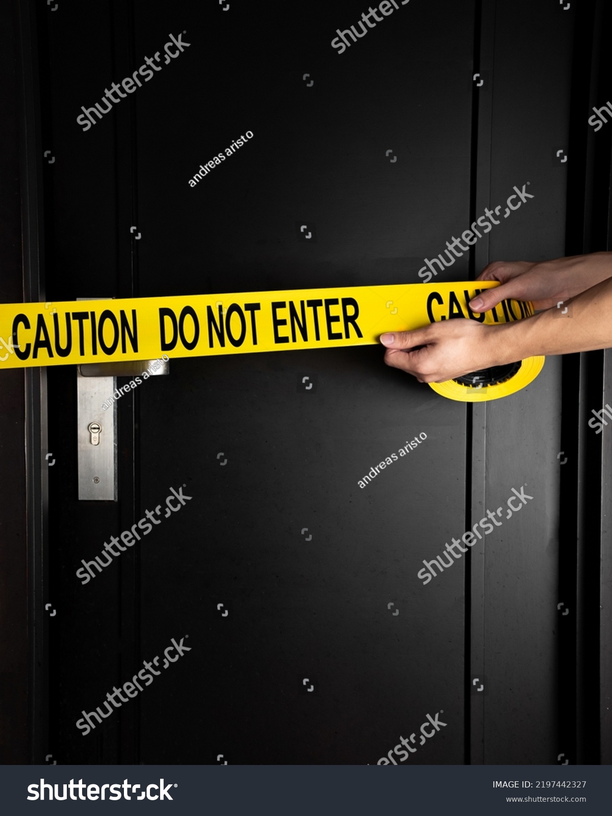 Caution Do Not Enter Barricade Tape Stock Photo 2197442327 | Shutterstock