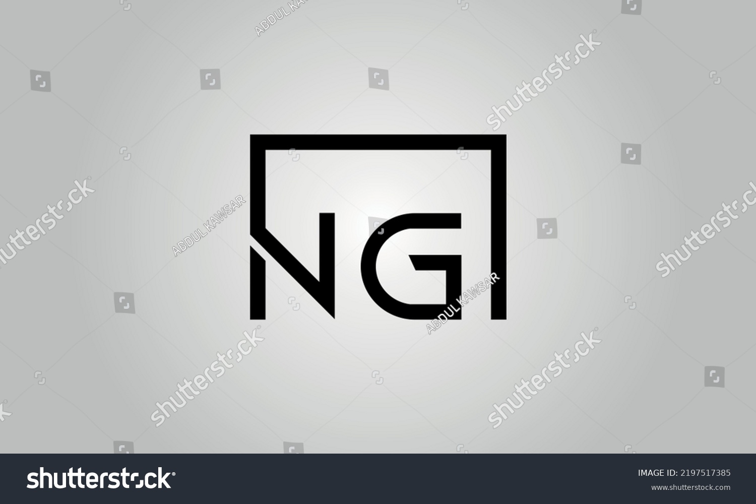 Letter Ng Logo Design Vector Template Stock Vector Royalty Free