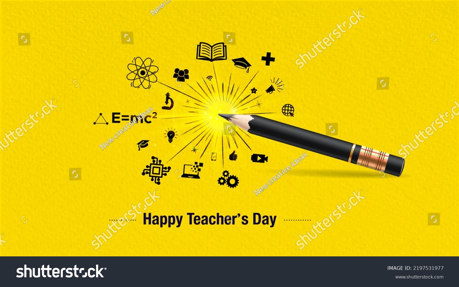 Teachers Day Concept Inspiring Educational Background Stock ...