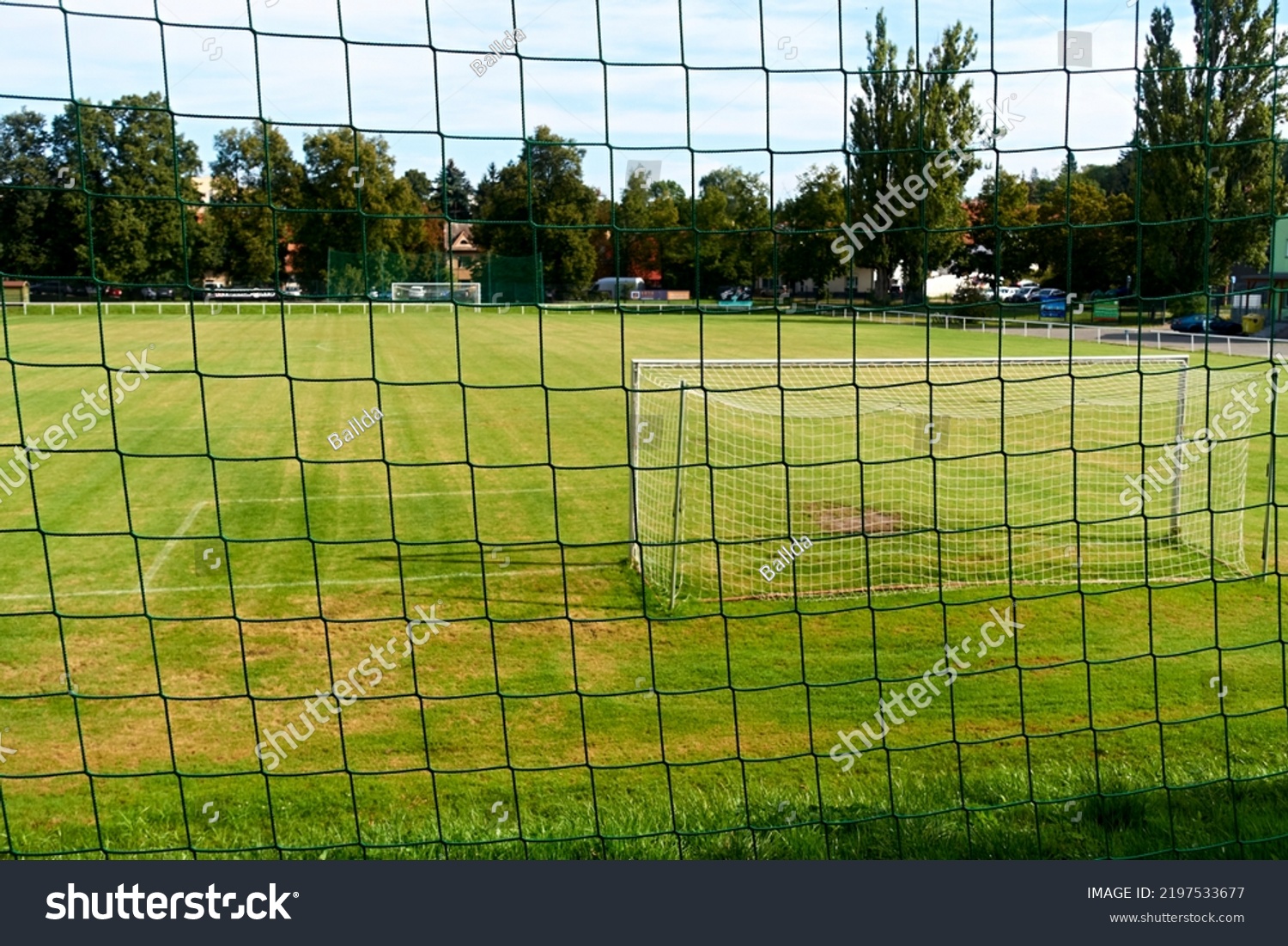 Citys Abandoned Soccer Field Photographed Behind Stock Photo 2197533677 Shutterstock