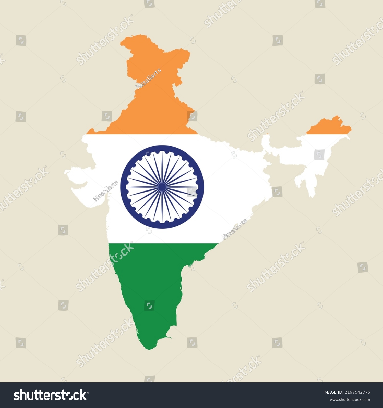 India Flag Map Vector Illustration Stock Vector (Royalty Free ...