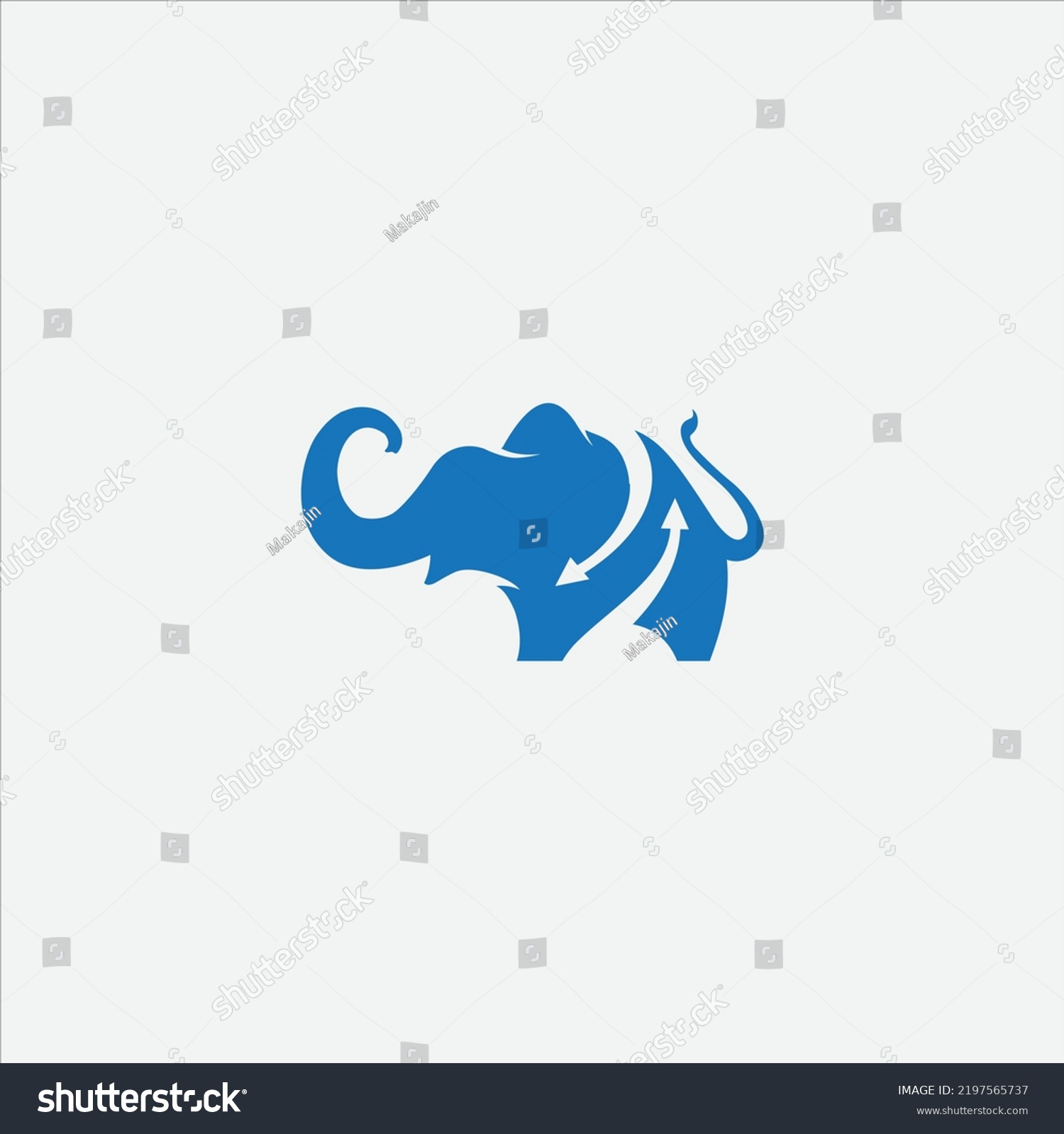 Elephant Recycle Logo Design Vector Stock Vector (Royalty Free ...