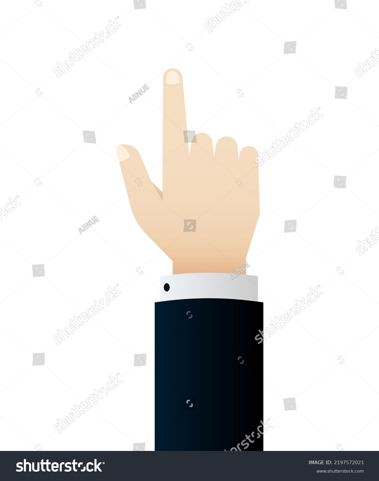 Hand Businessman That Pointing Finger Vector Stock Vector (Royalty Free ...