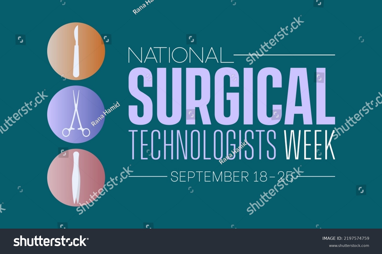 Vector Illustration Design Concept National Surgical Stock Vector