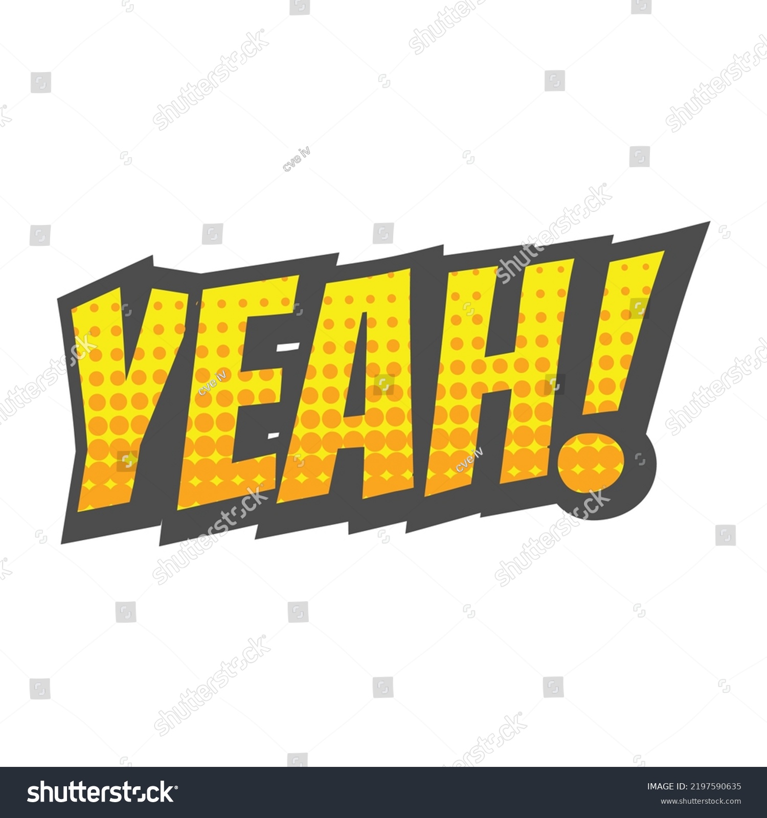 Yeah 3d Letters Halftone Vector Yeah Stock Vector (Royalty Free ...