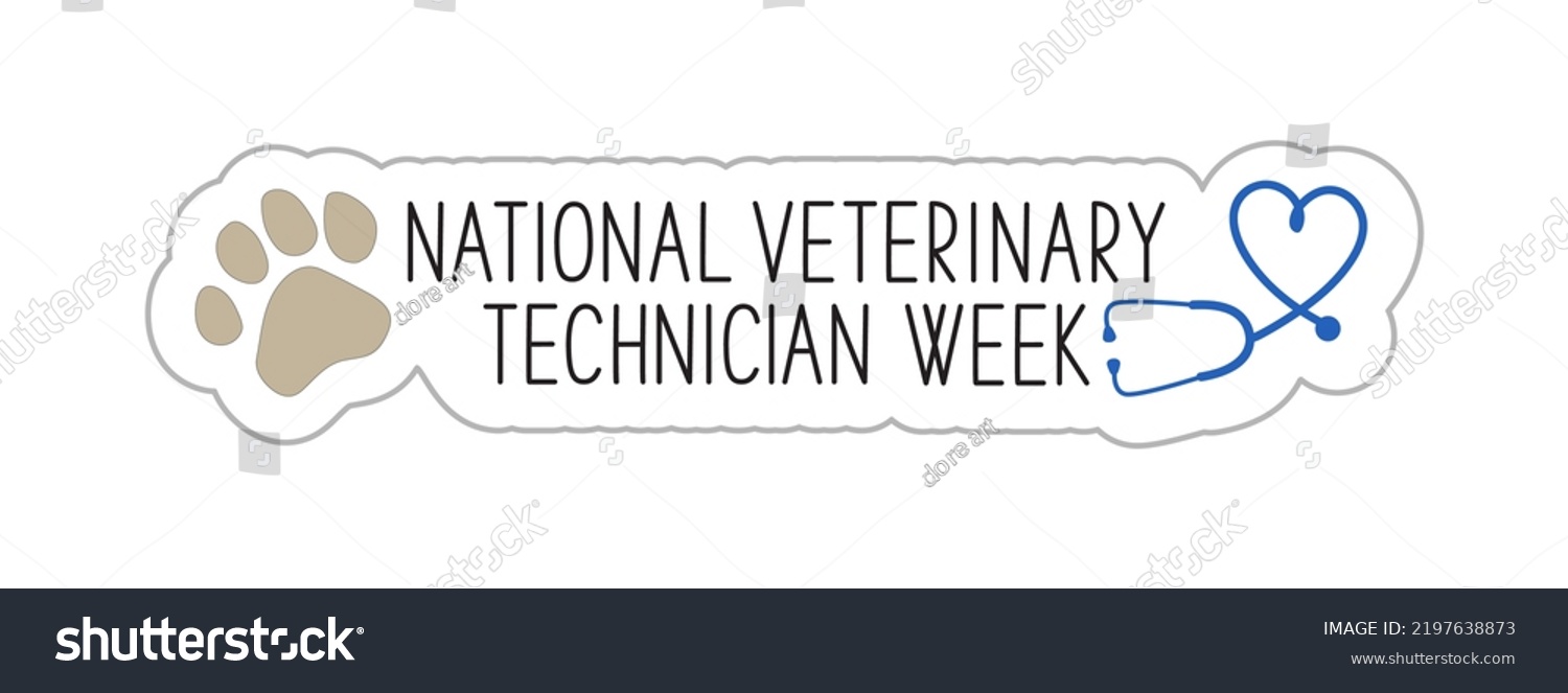 National Veterinary Technician Week Vet Tech Stock Vector (Royalty Free