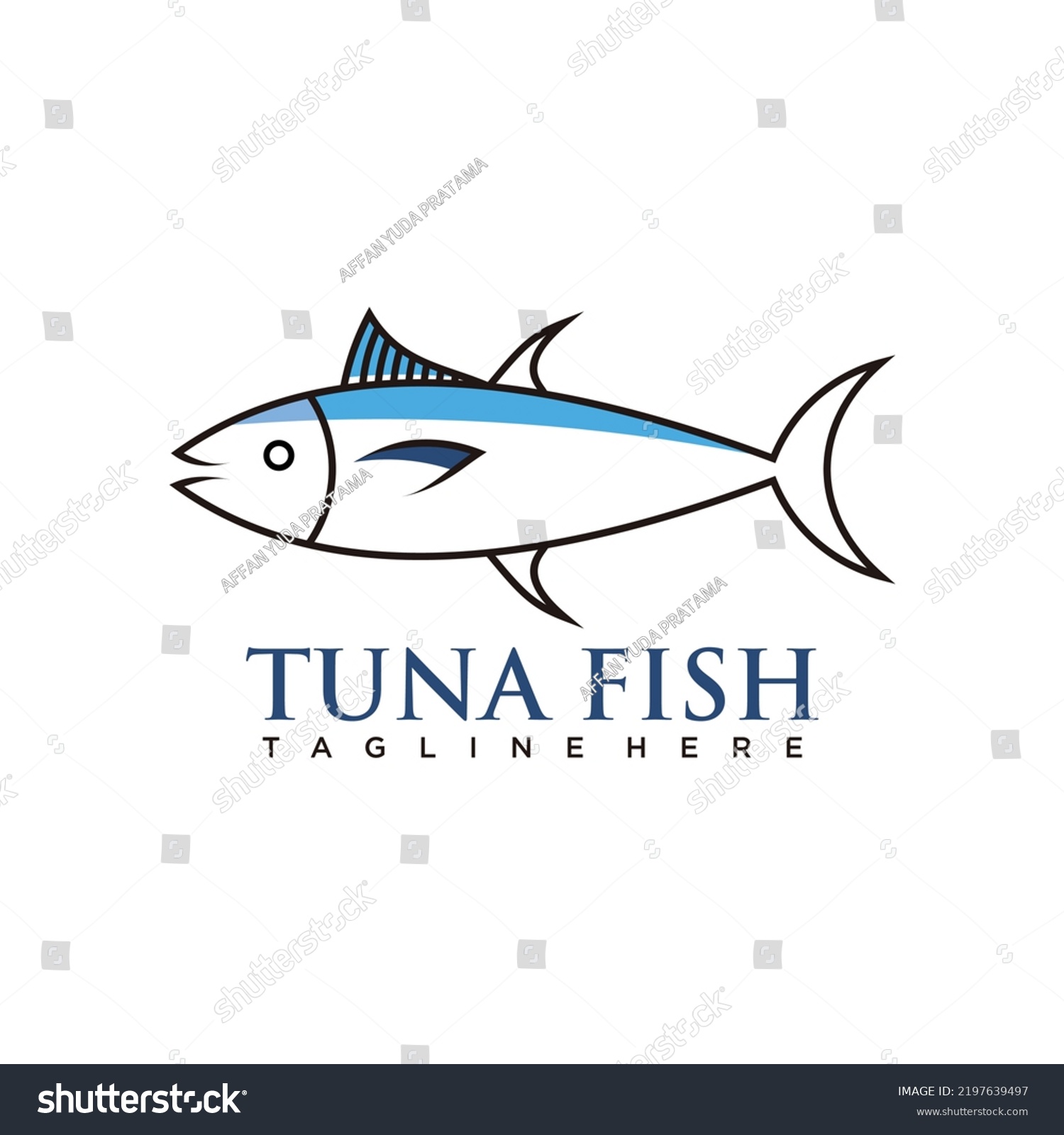 Tuna Fish Logo Icon Desain Template Stock Vector (Royalty Free ...