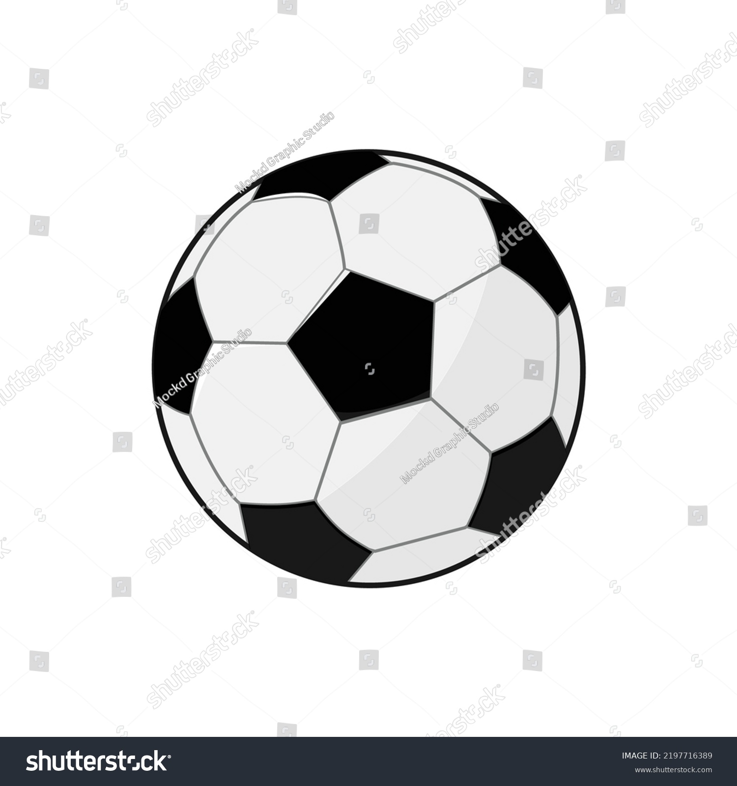 Soccer Ball Association Football Flat Vector Stock Vector (Royalty Free ...