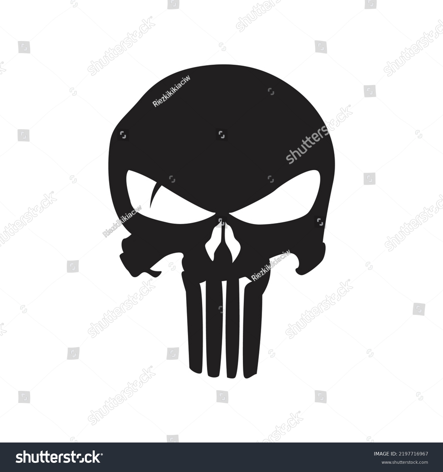 Skull Icon Crime Punishment Illustration Elements Stock Vector (Royalty ...