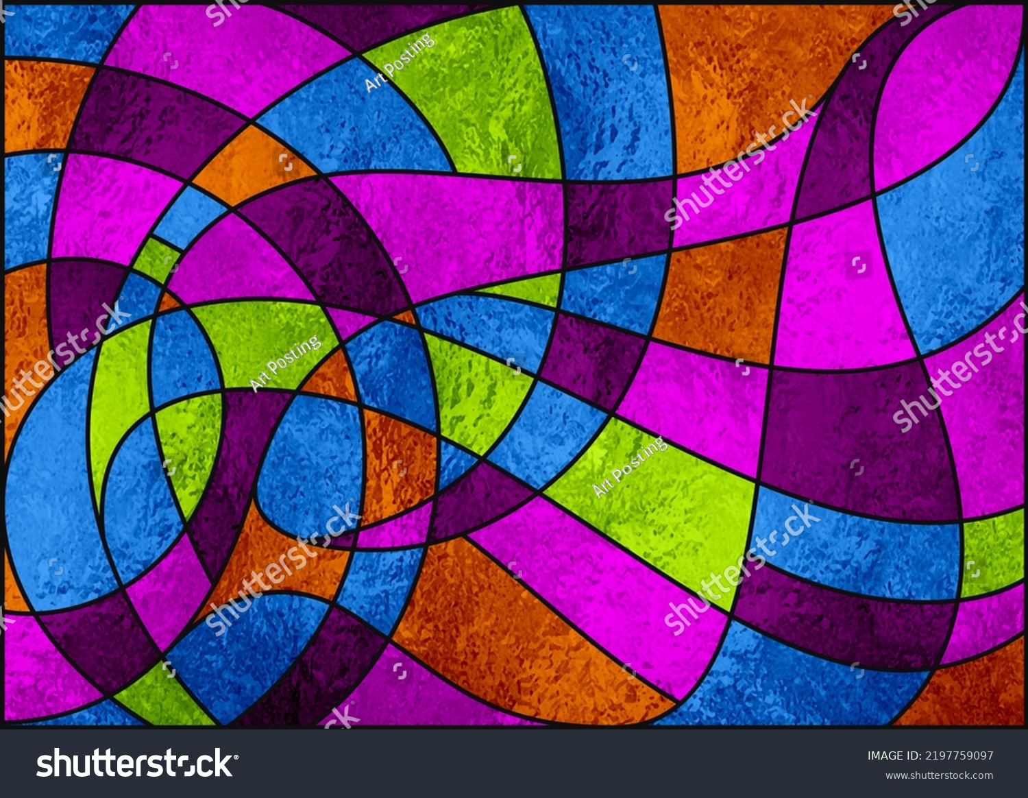 Sketch Colored Stained Glass Window Art Stock Illustration 2197759097 Shutterstock 6950