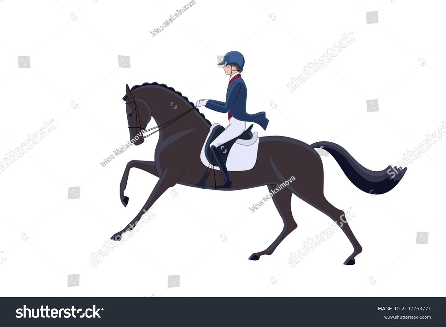 Charlotte Fry Glamourdale World Dressage Champions Stock Vector 