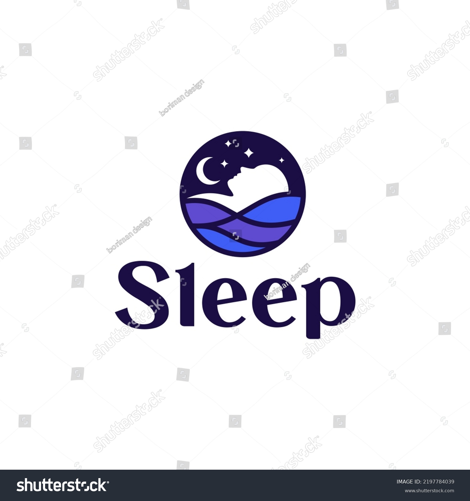 Sleep Services Logo Design Vector Illustration Stock Vector (Royalty ...