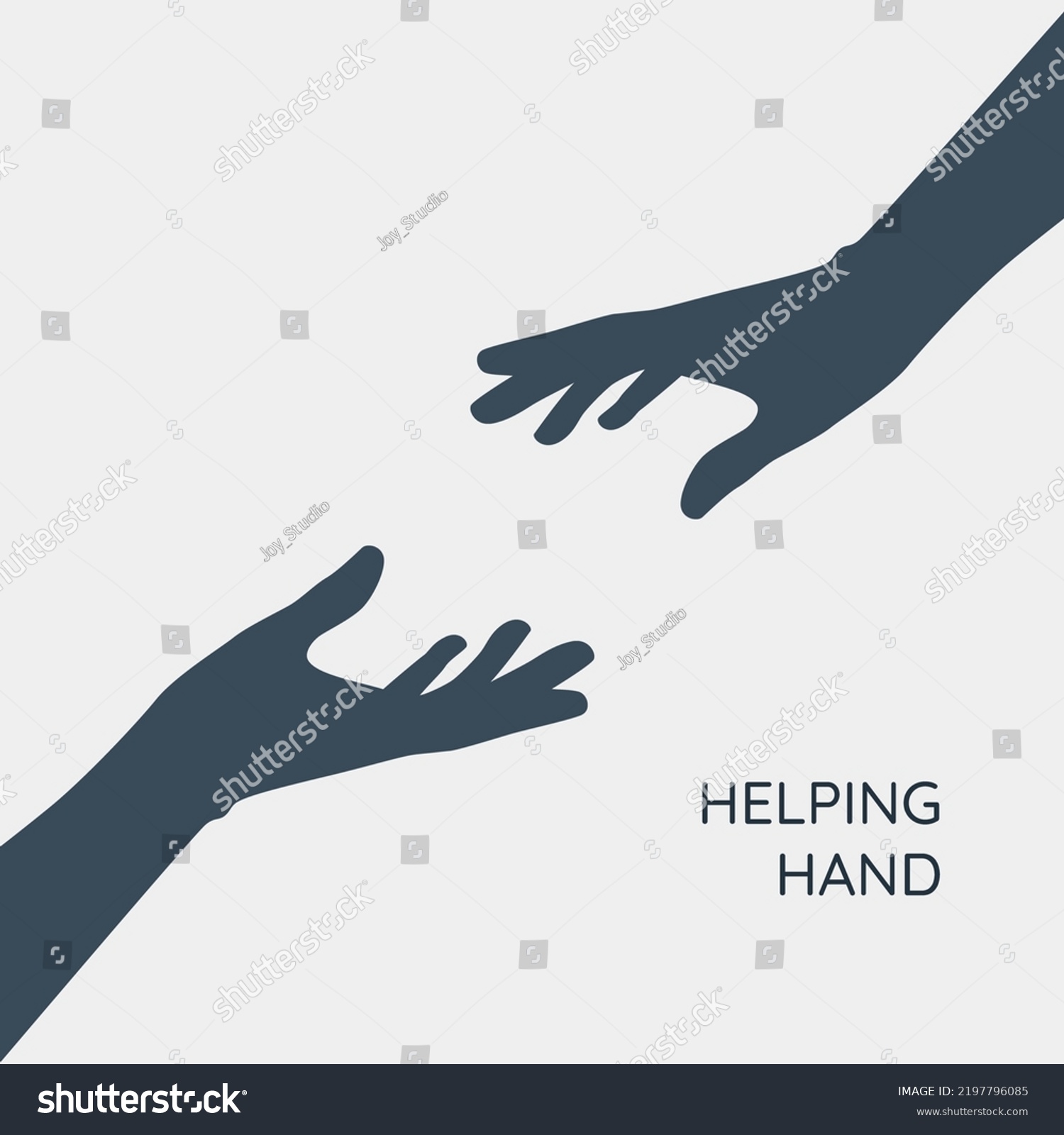 Helping Hand Concept Gesture Sign Help Stock Vector Royalty Free Shutterstock