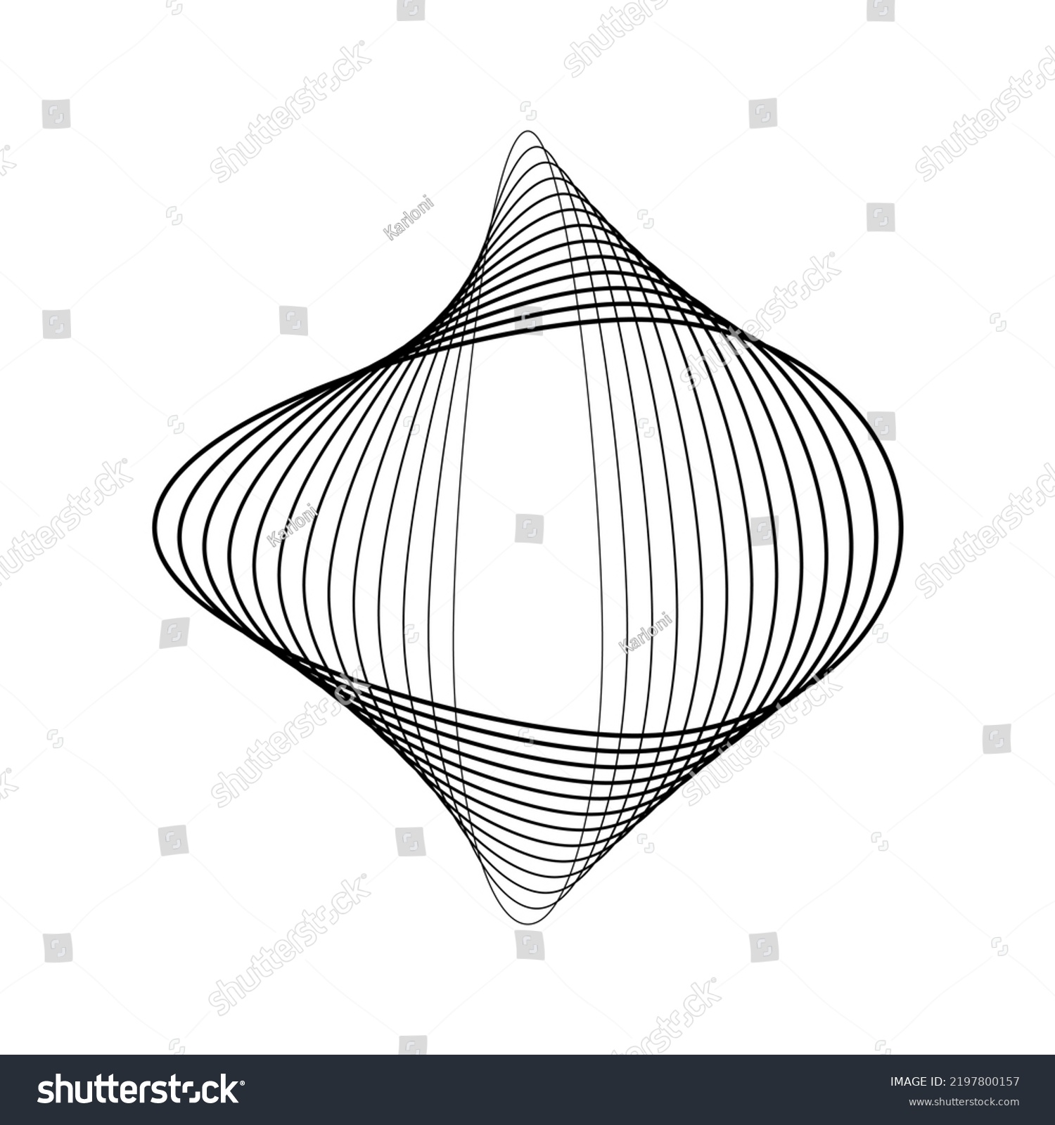 Black Lines Circle Form Minimal Art Stock Vector (Royalty Free ...