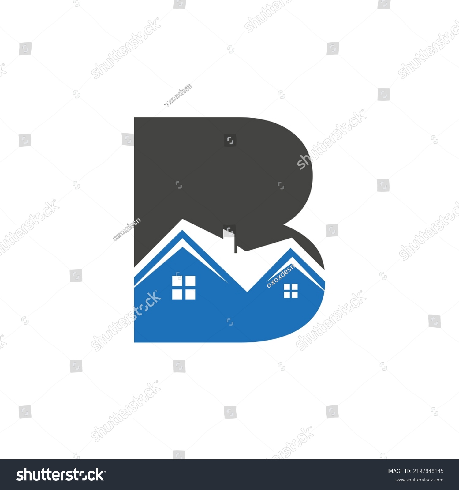 Initial Letter B Real Estate Logo Stock Vector (Royalty Free ...