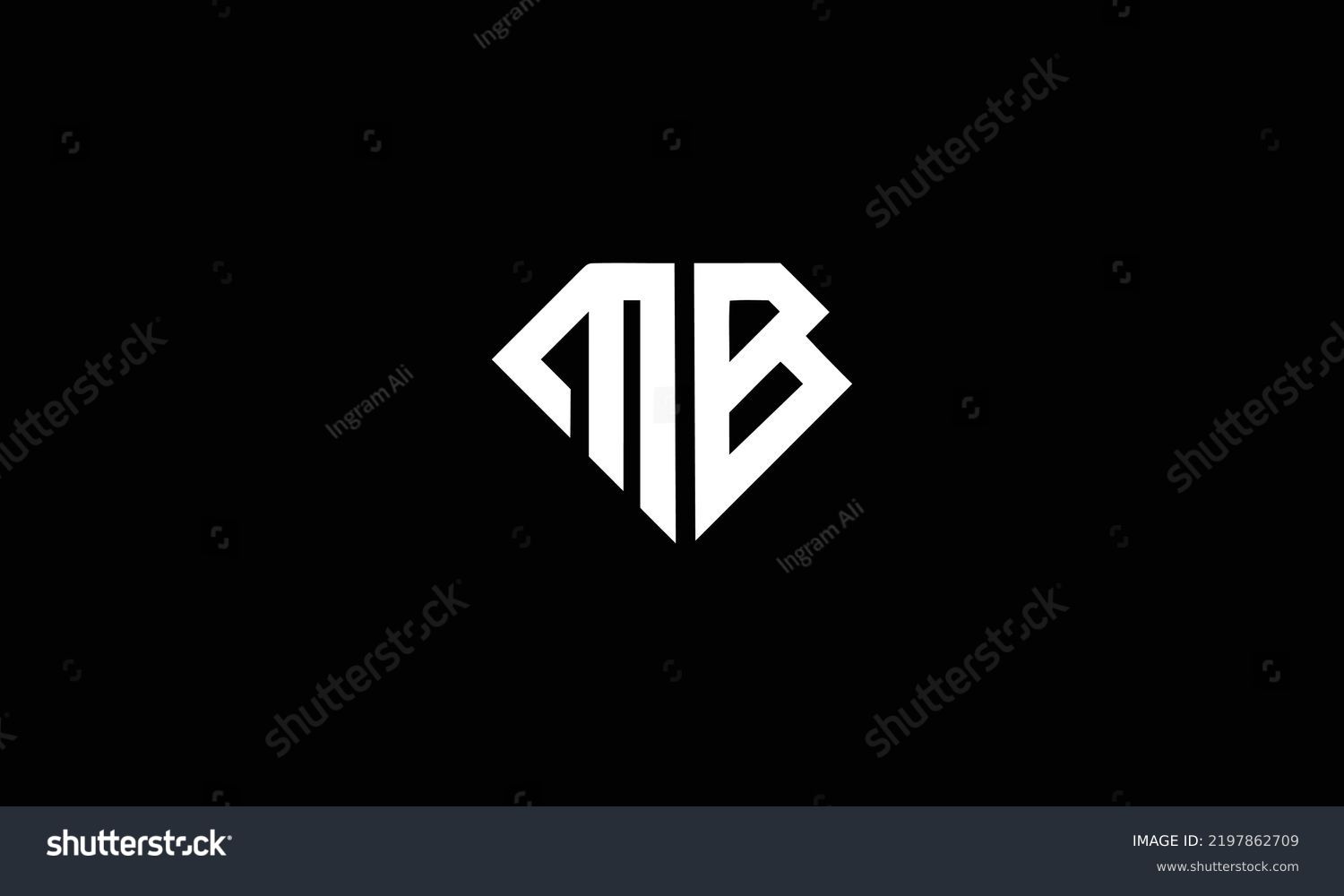 Mb Logo Designed Using Initials Letter Stock Vector (royalty Free 