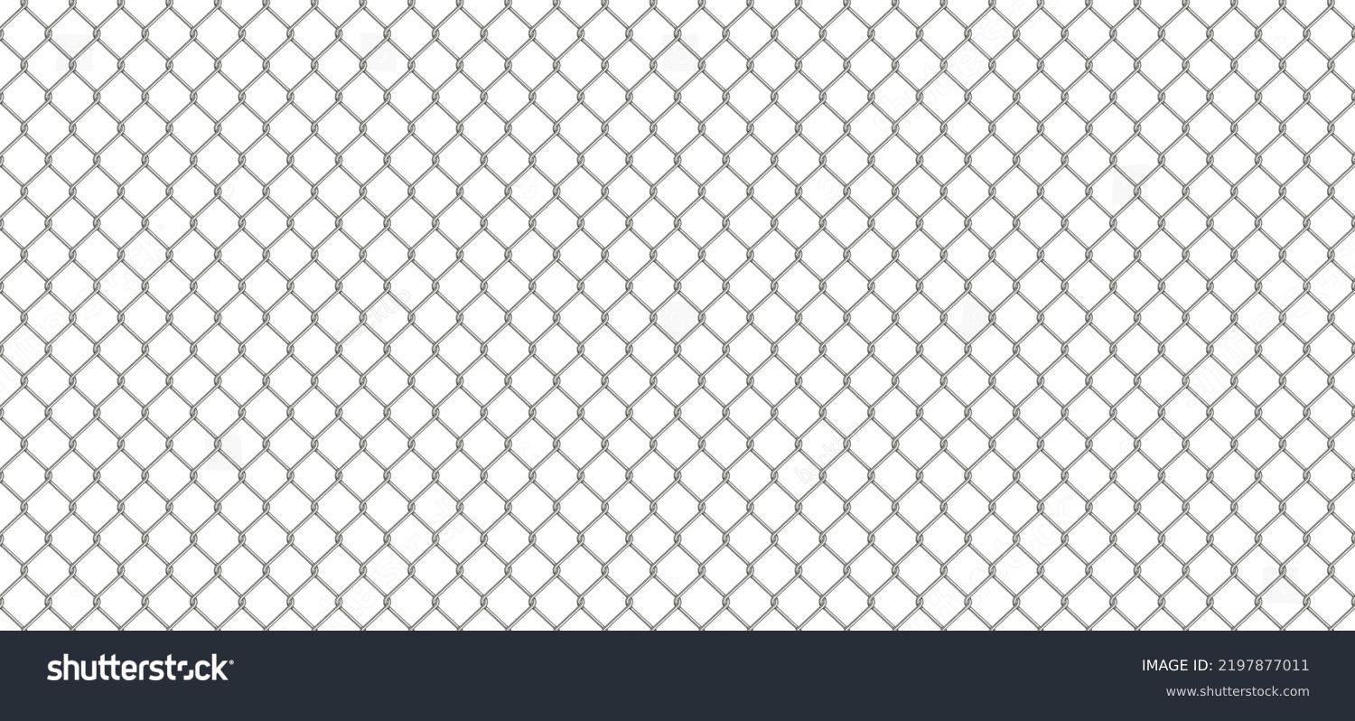 Chain Link Fence Realistic Wire Mesh Stock Vector Royalty Free Shutterstock