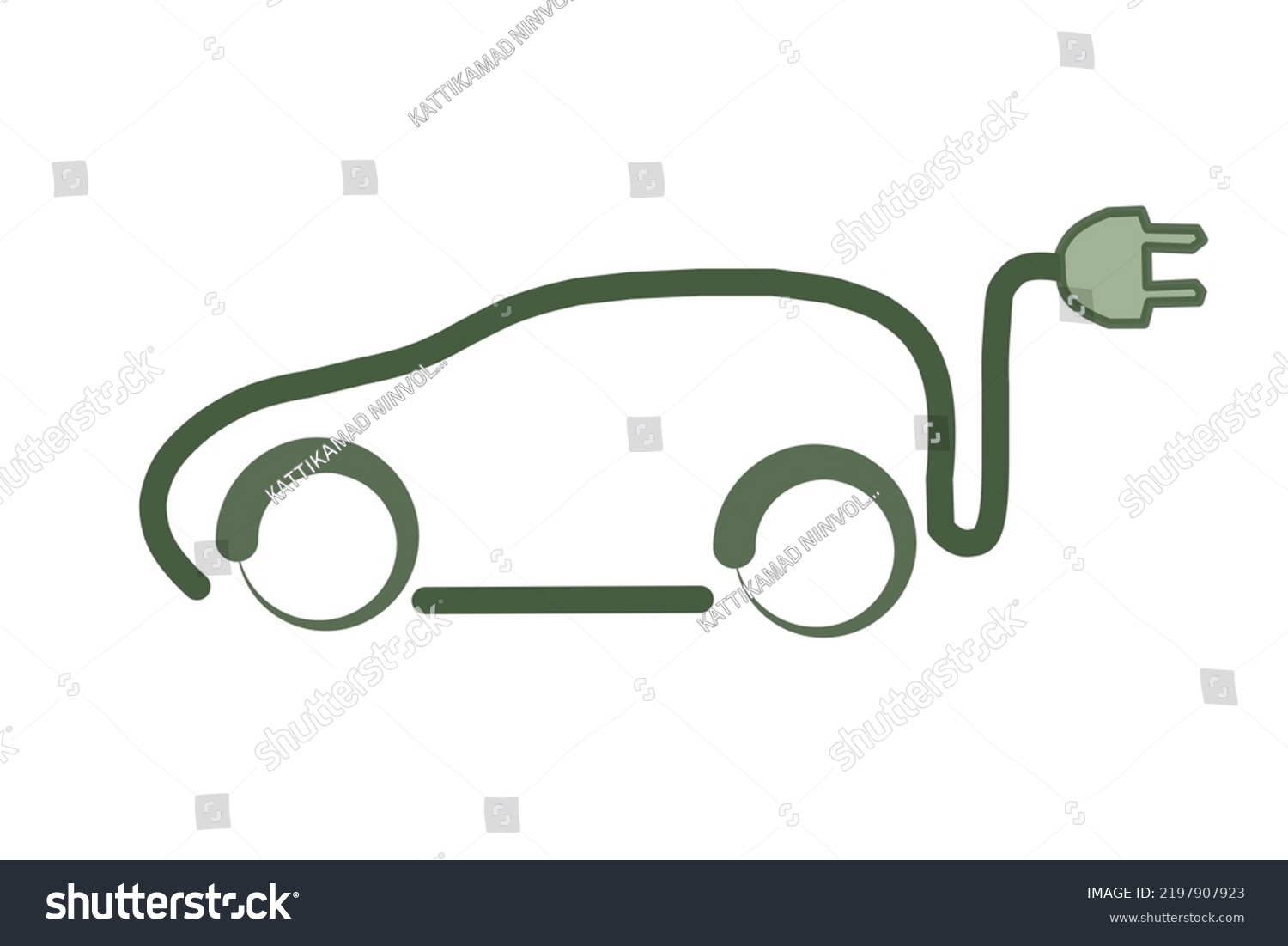 Illustration Electric Powered Car Symbol Stock Illustration 2197907923 8808