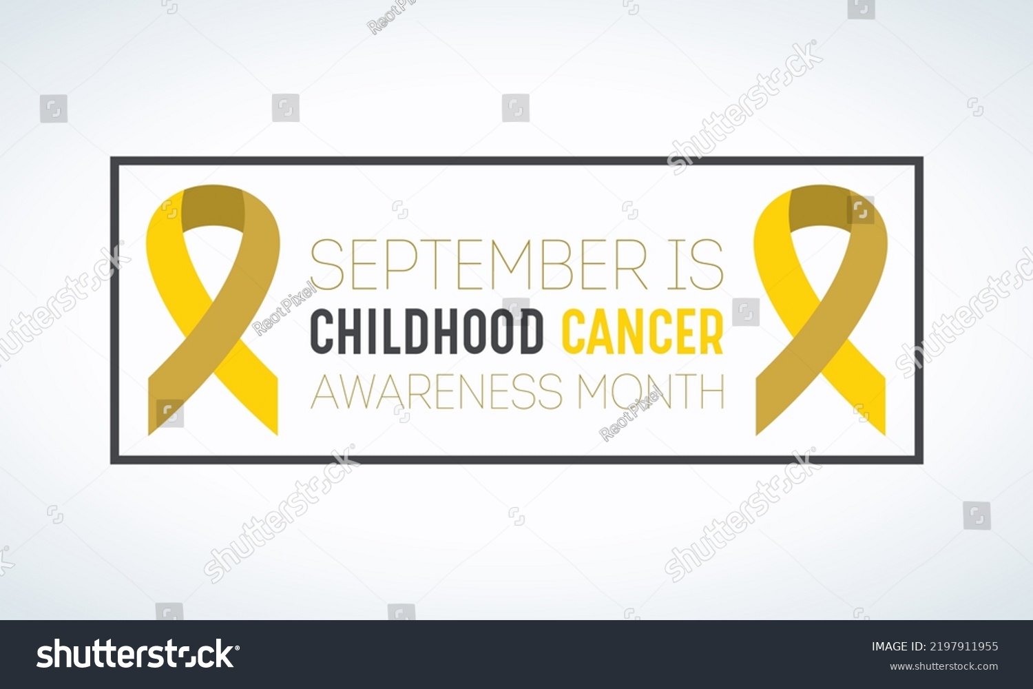 September Childhood Cancer Awareness Month Childhood Stock Vector ...